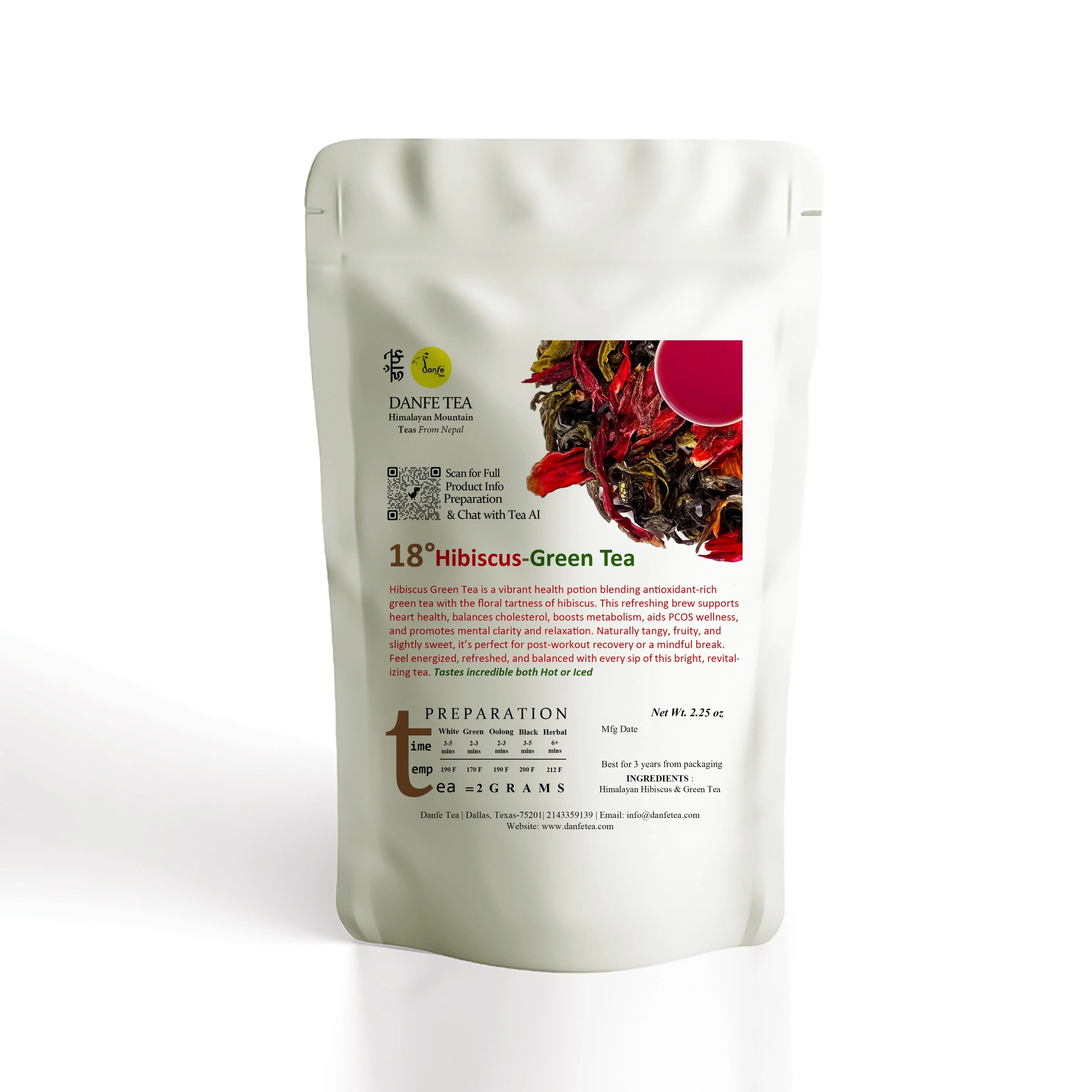 Danfe Hibiscus Green Tea - Image 2