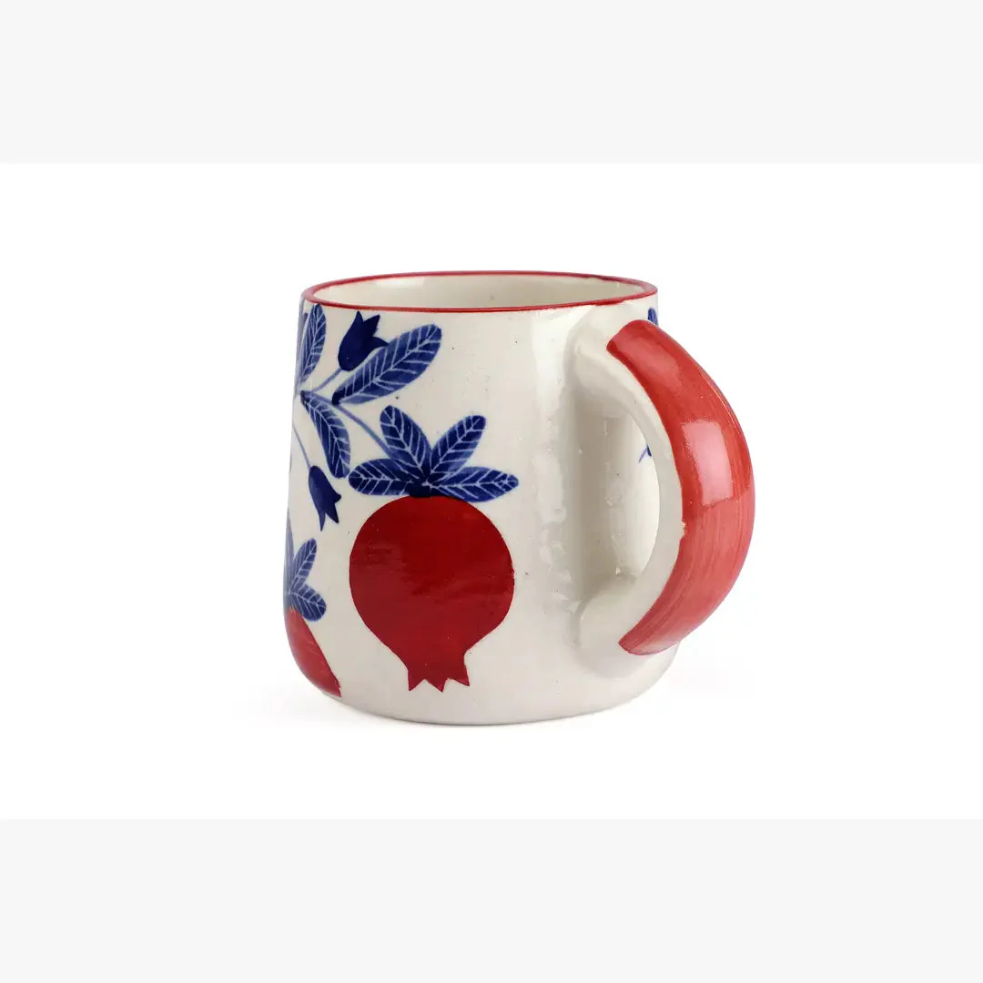 Casa Amarosa Anaar Mug- Red , 3.5 X 3 Inches ( Set of 4 ) - Image 3