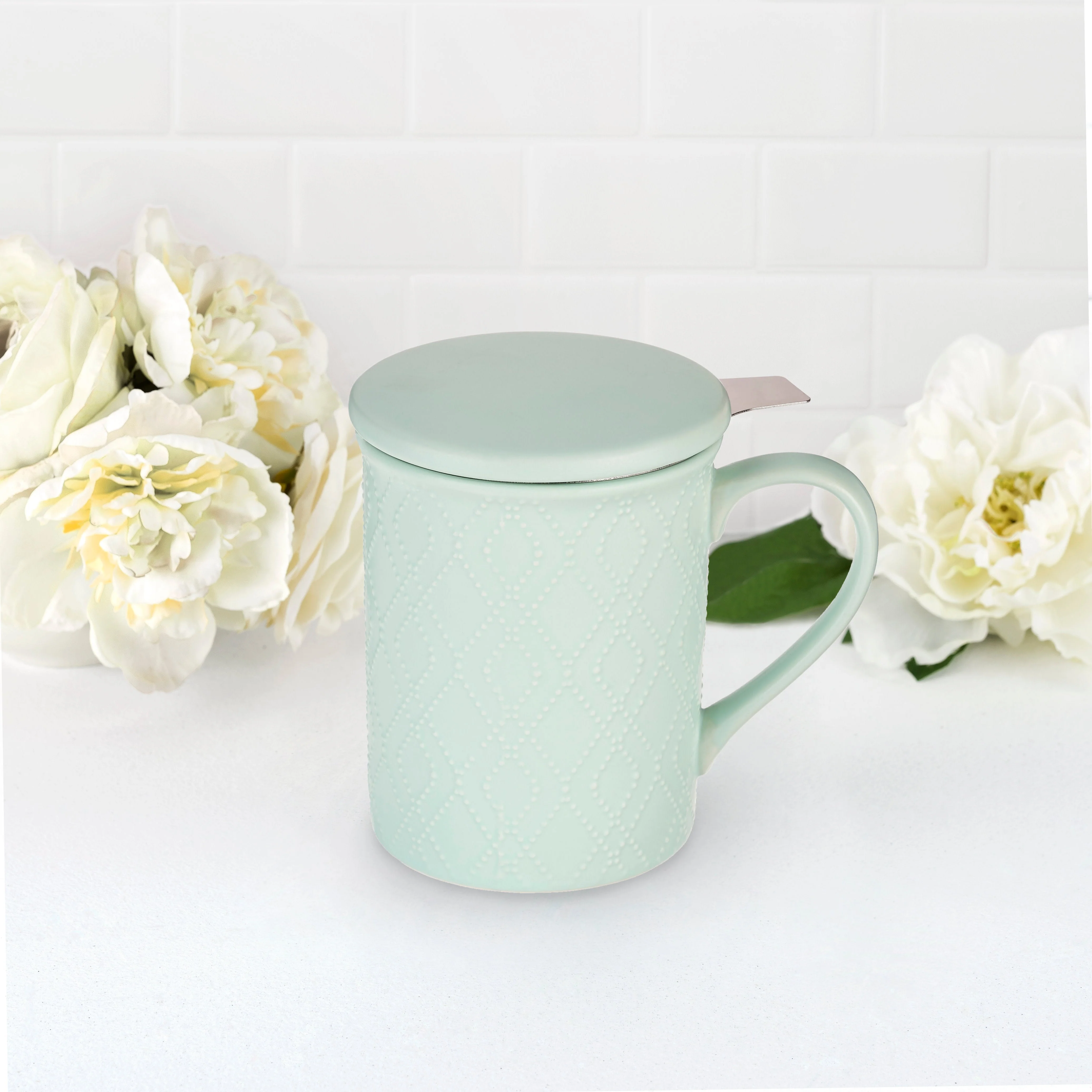 Pinky Up Annette: Souk Mint Ceramic Tea Mug & Infuser - Image 2