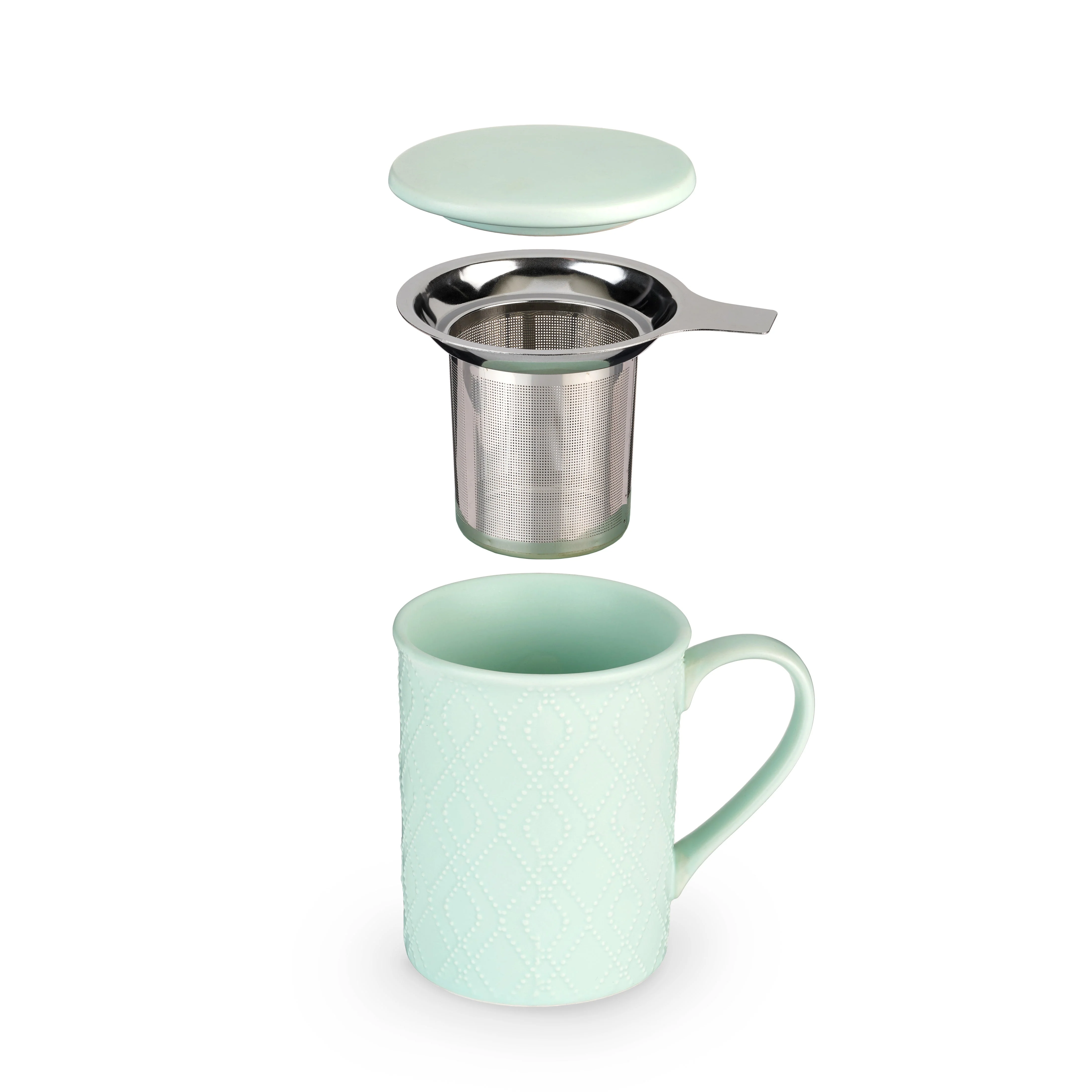 Pinky Up Annette: Souk Mint Ceramic Tea Mug & Infuser - Image 3
