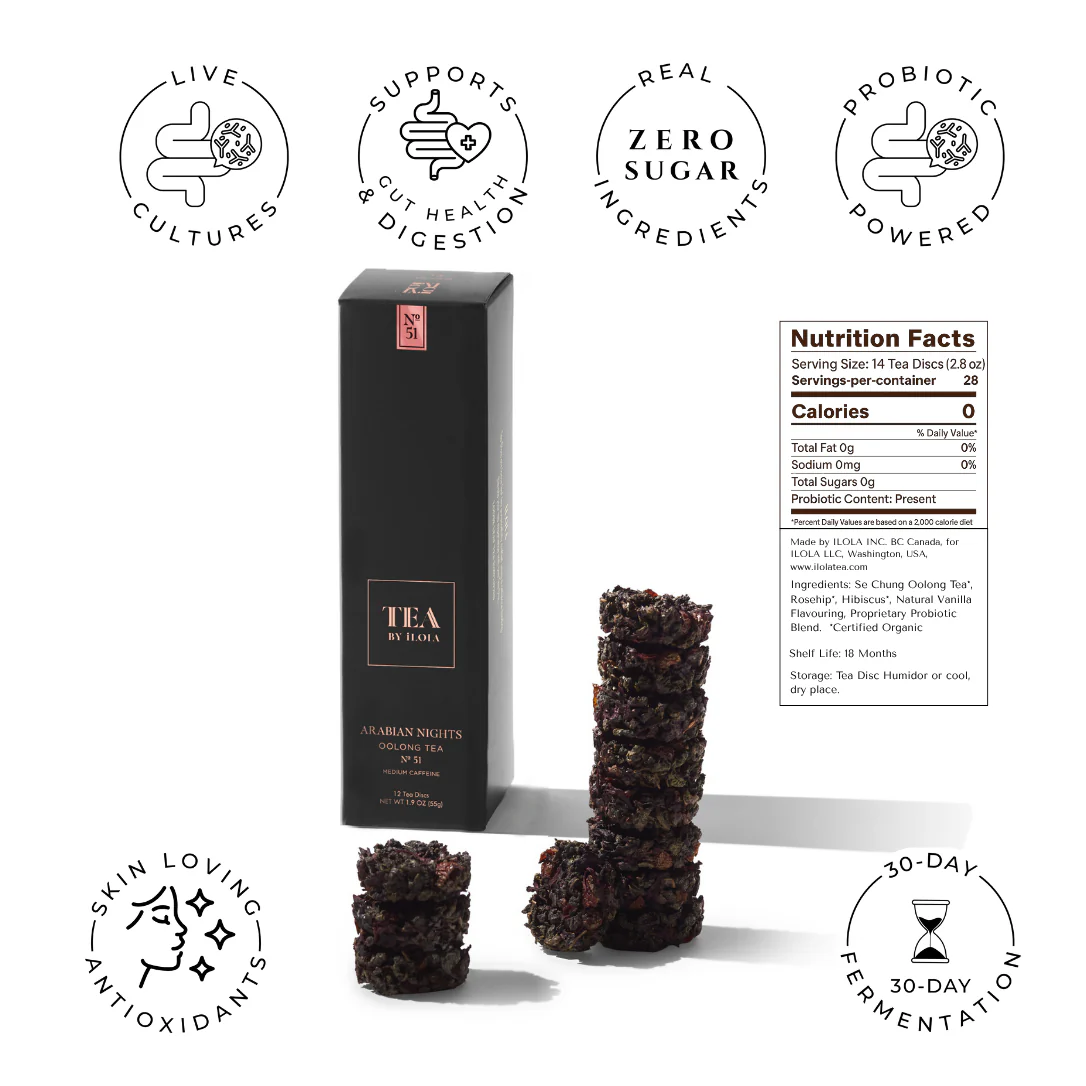 iLOLA Arabian Nights No. 51 – Spiced Floral Probiotic Oolong Tea Discs - Image 5