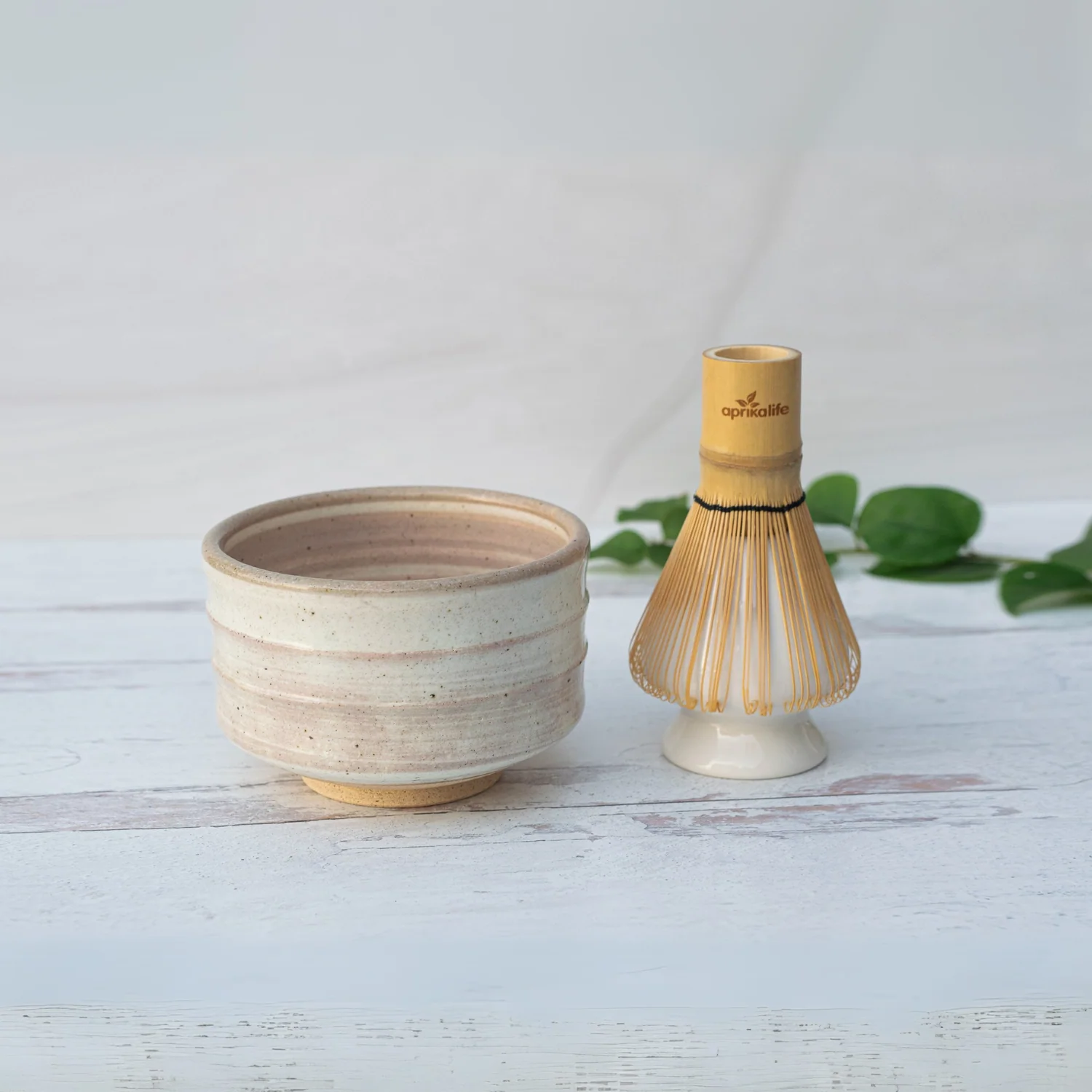 Aprika Life Beige Ceramic Matcha Bowl - Image 6