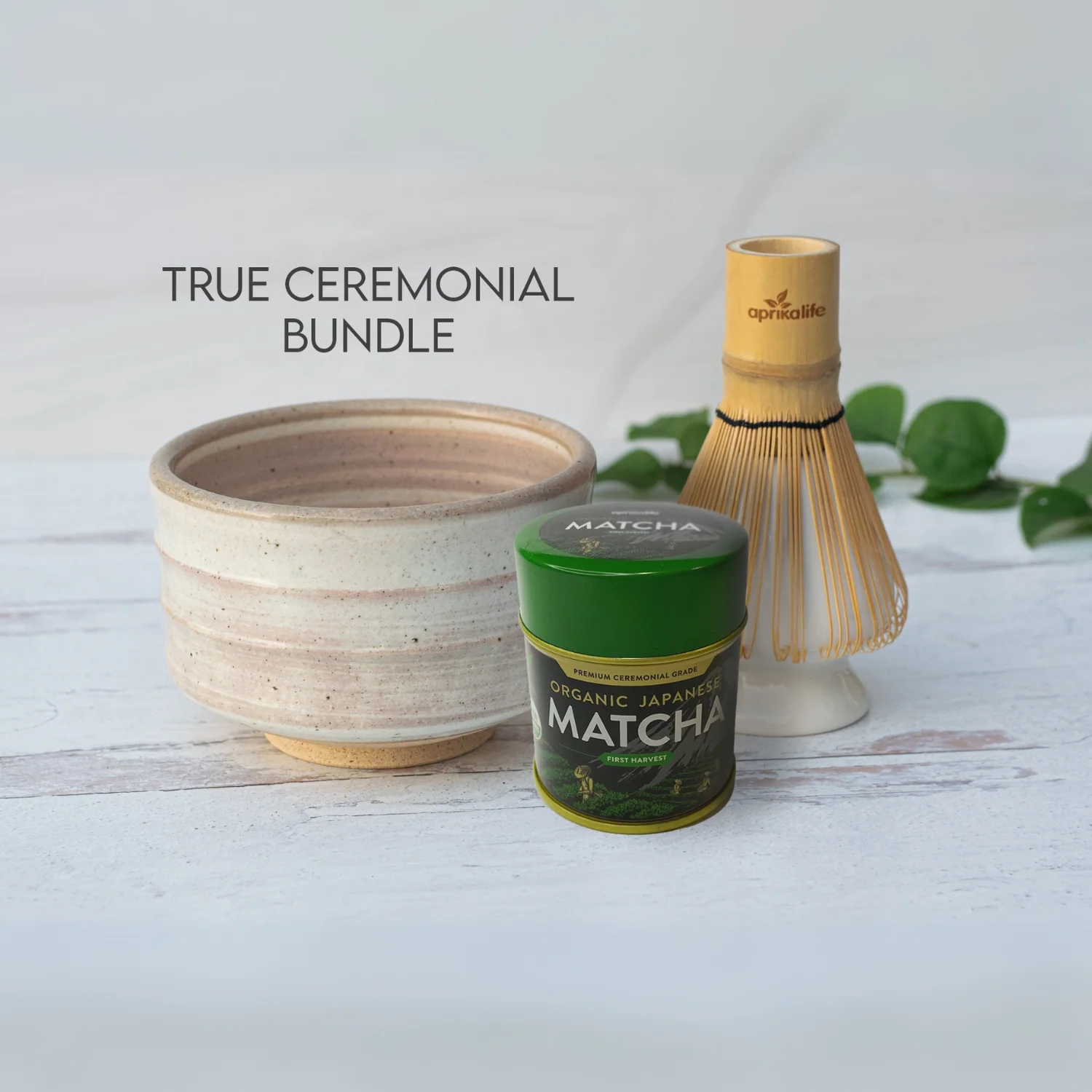 Aprika Life Beige Ceramic Matcha Bowl - Image 9