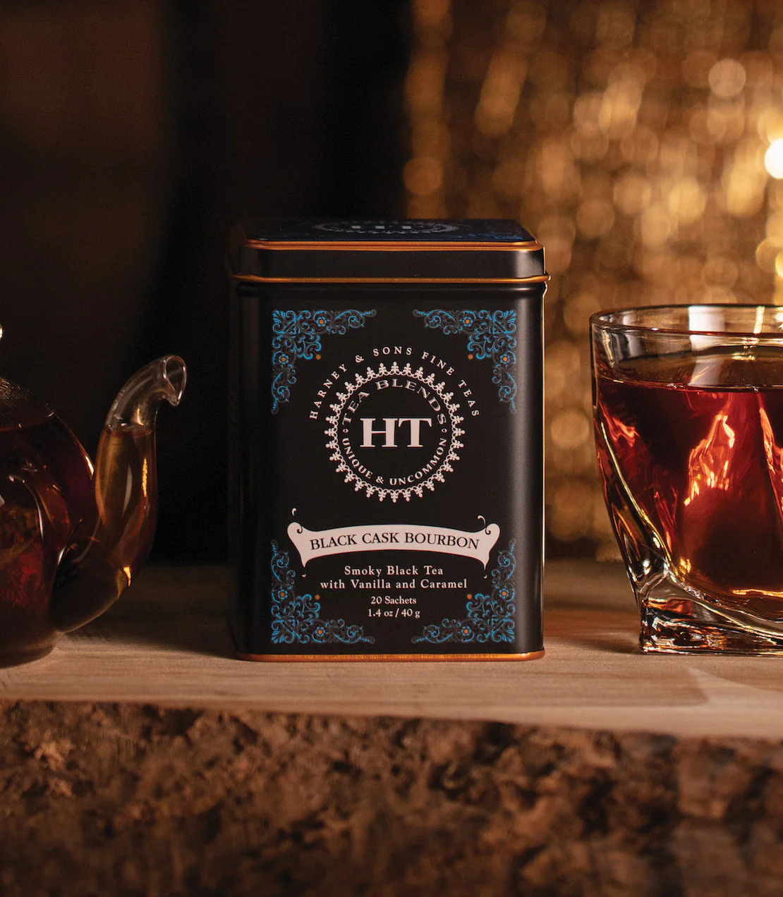 Harney & Sons Black Cask Bourbon, HT Tin of 20 Sachets - Image 2