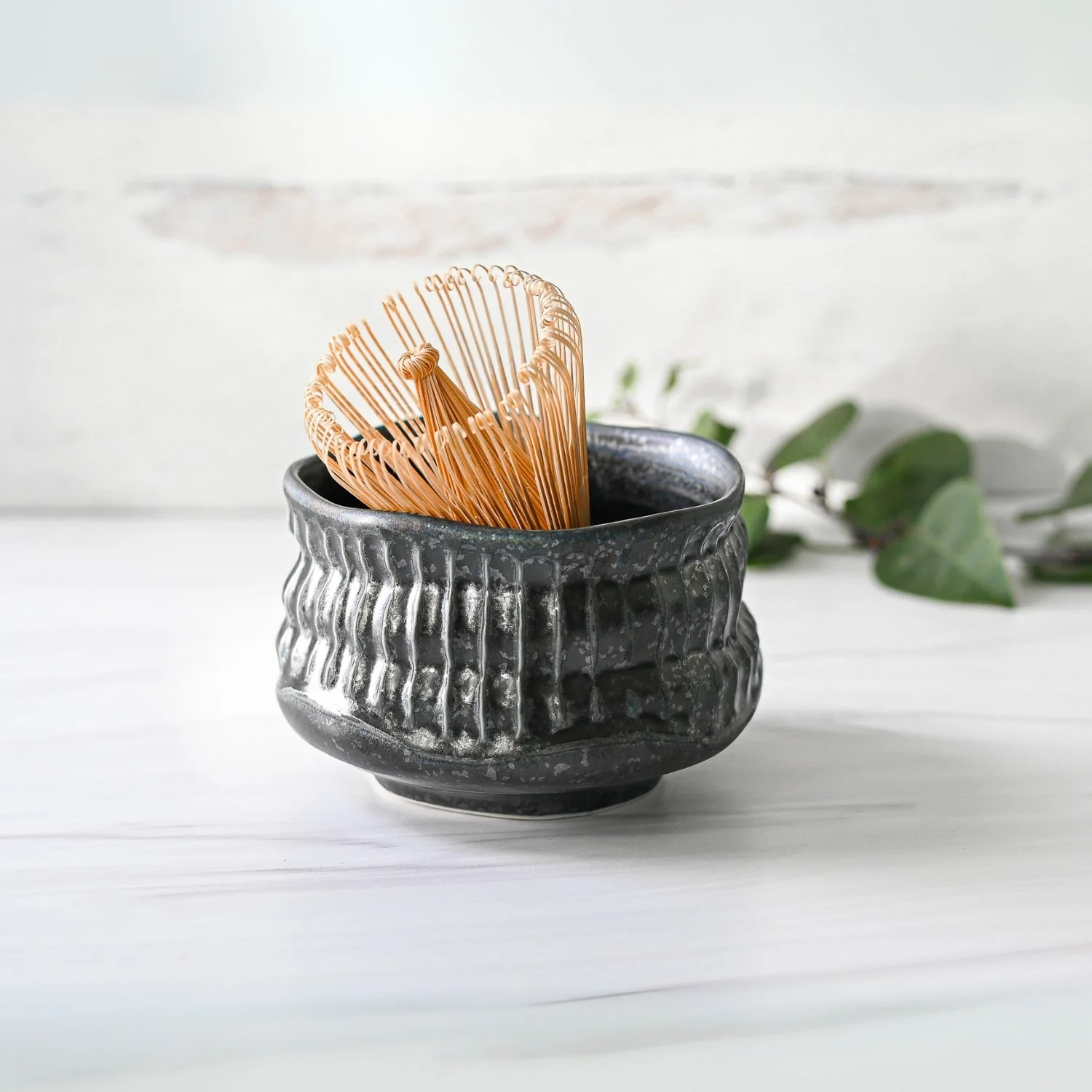 Aprika Life Black Ceramic Meisen Matcha Bowl - Image 5