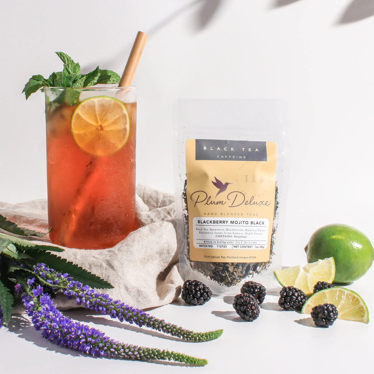 Plum Deluxe Blackberry Mojito Black Tea (Lime - Maple - Spearmint) - Image 2