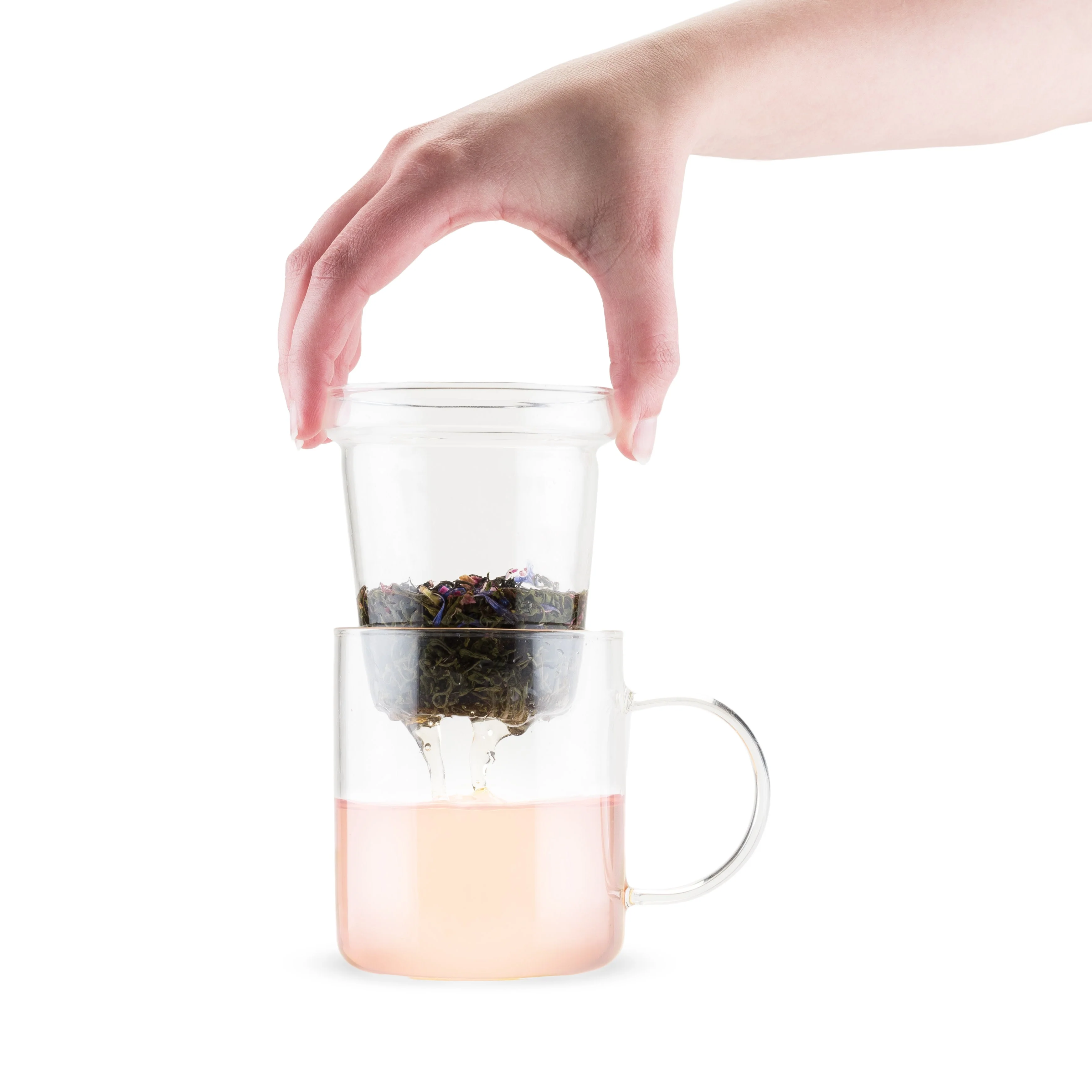 Pinky Up Blake Glass Tea Infuser Mug - Image 4