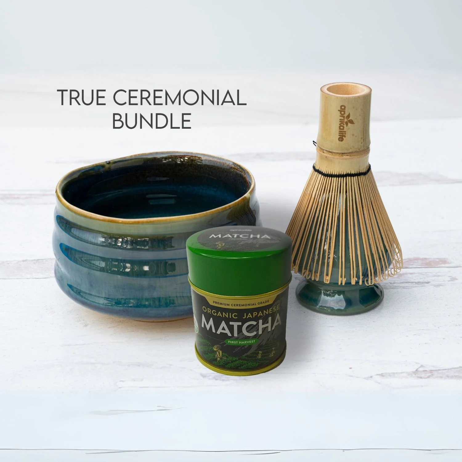 Aprika Life Blue Ceramic Matcha Bowl - Image 5