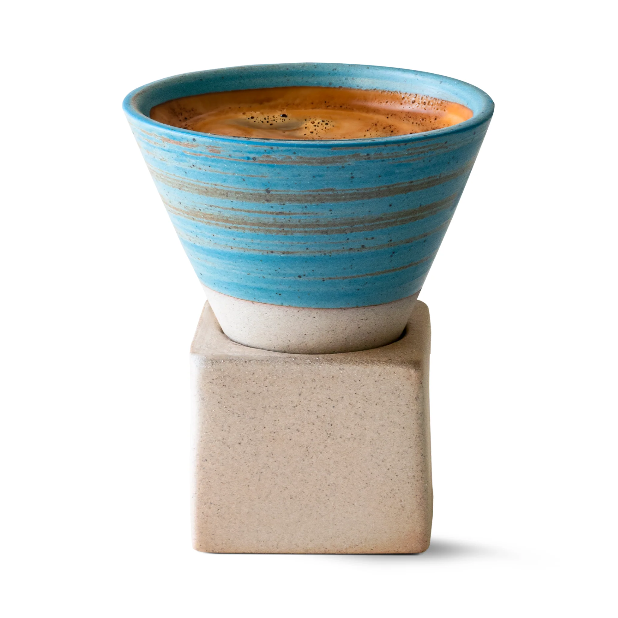 Aprika Life Blue Coffee Mug with Base - 6.8 oz/200ml - Image 3