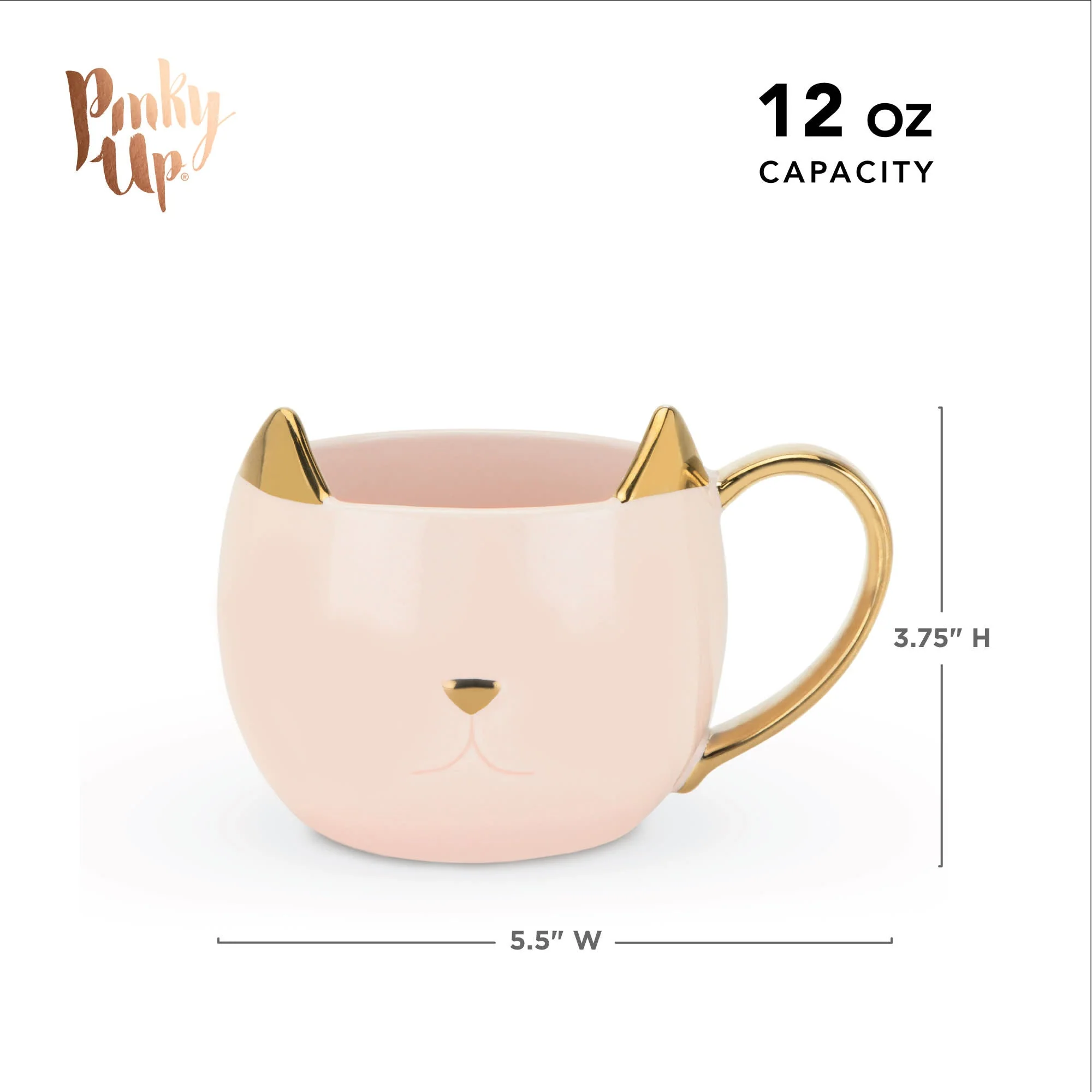 Pinky Up Chloe Pink Cat Mug - Image 6