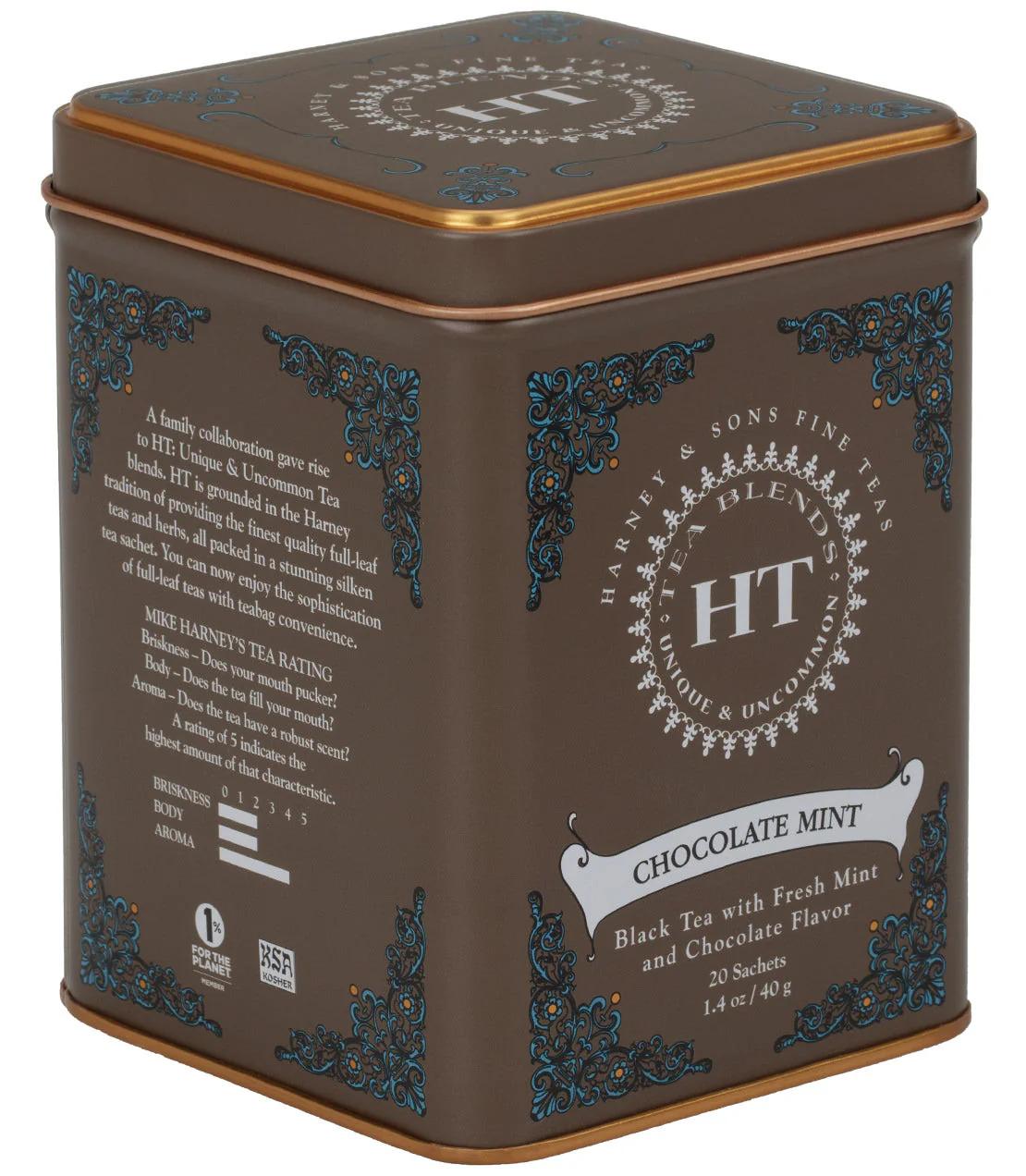 Harney & Sons Chocolate Mint, HT Tin of 20 Sachets