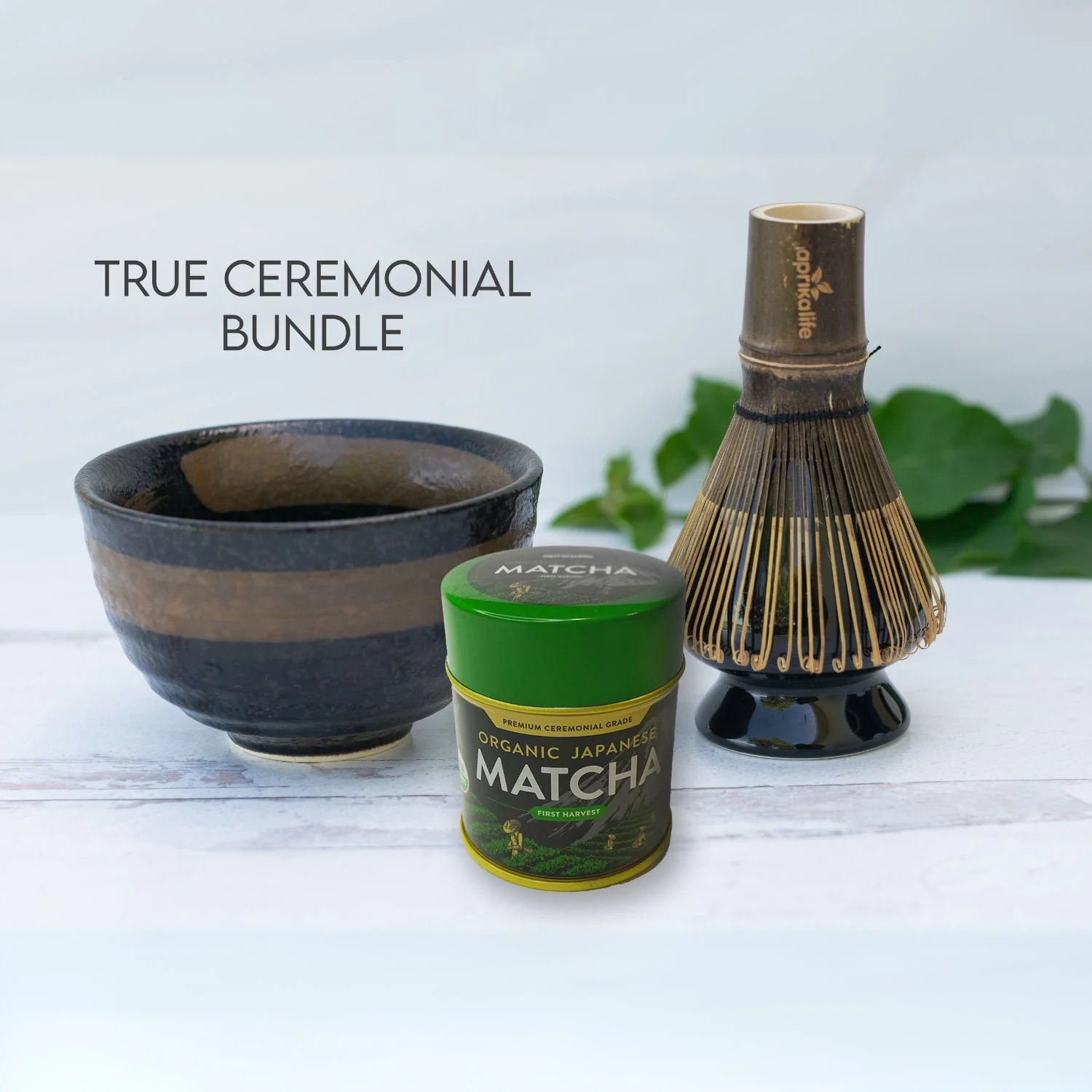 Aprika Life Dark Brown Glaze Ceramic Matcha Bowl - Image 7