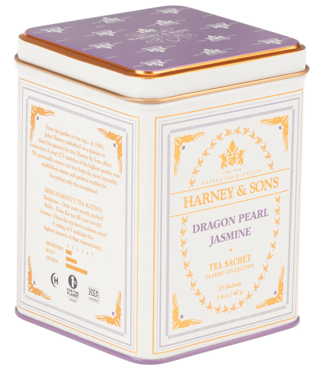 Harney & Sons Dragon Pearl Jasmine, Classic Tin of 20 Sachets - Image 2