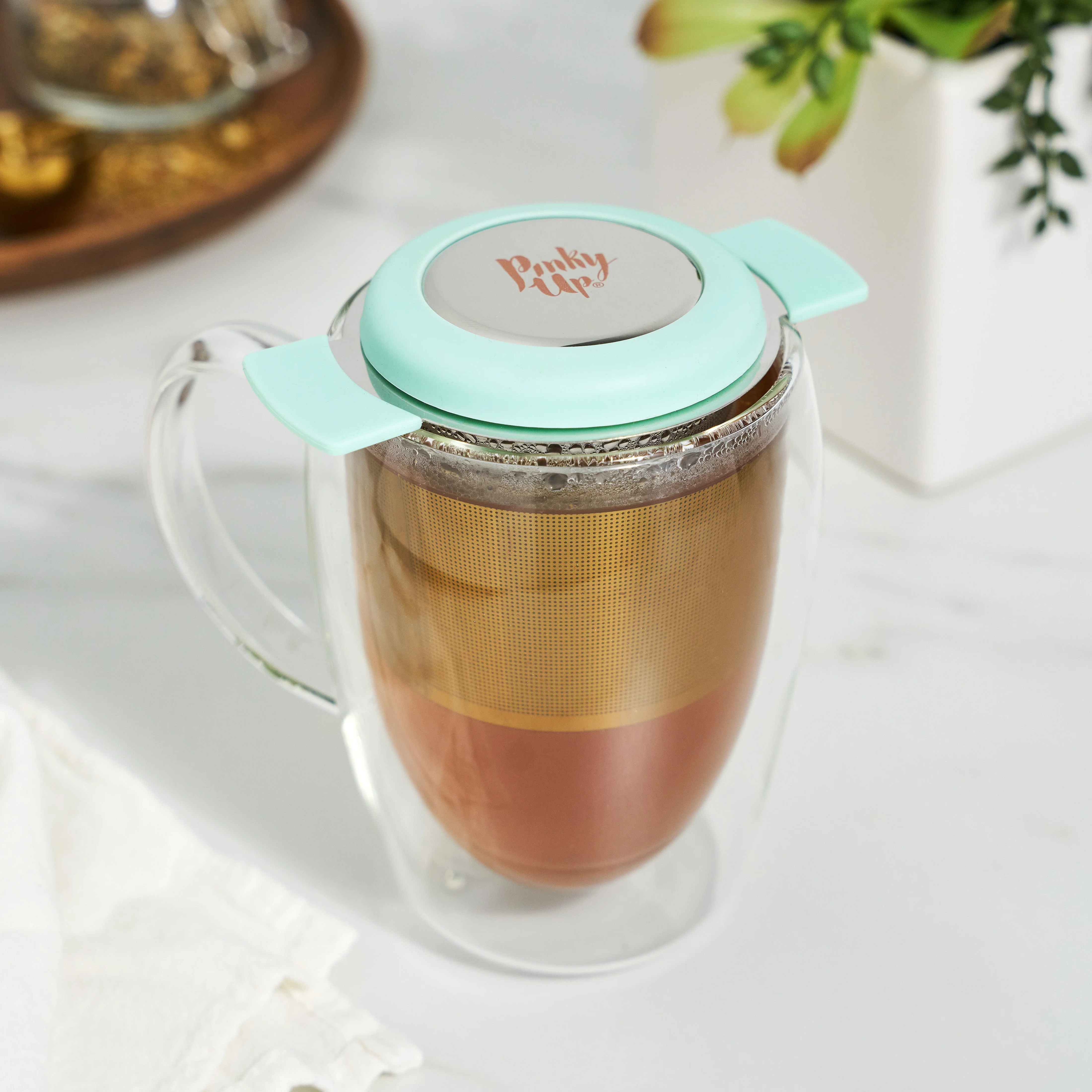 Pinky Up Erin Universal Tea Infuser in Turquoise - Image 3