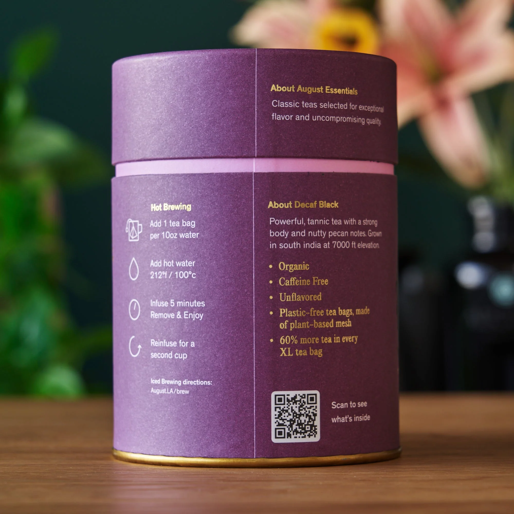 August Essentials Decaf Black Black Tea - 15 Tea Bags - Image 3