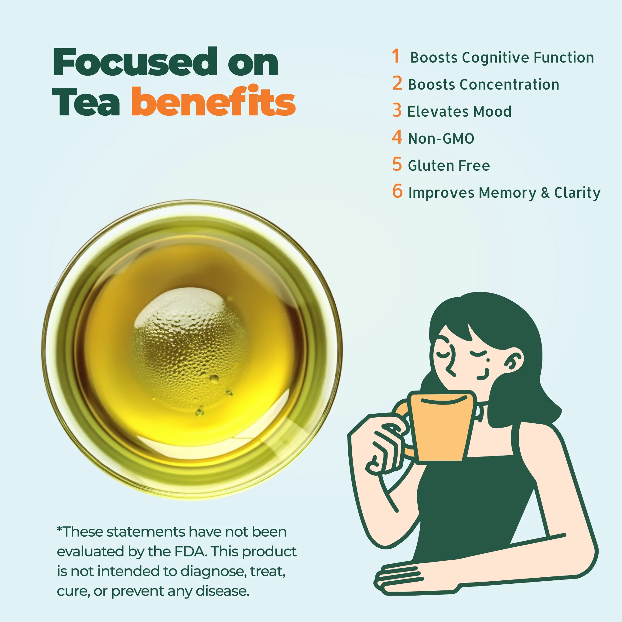 Aprika Life Focus & Concentration Herbal Tea, 60 Bags - Image 8