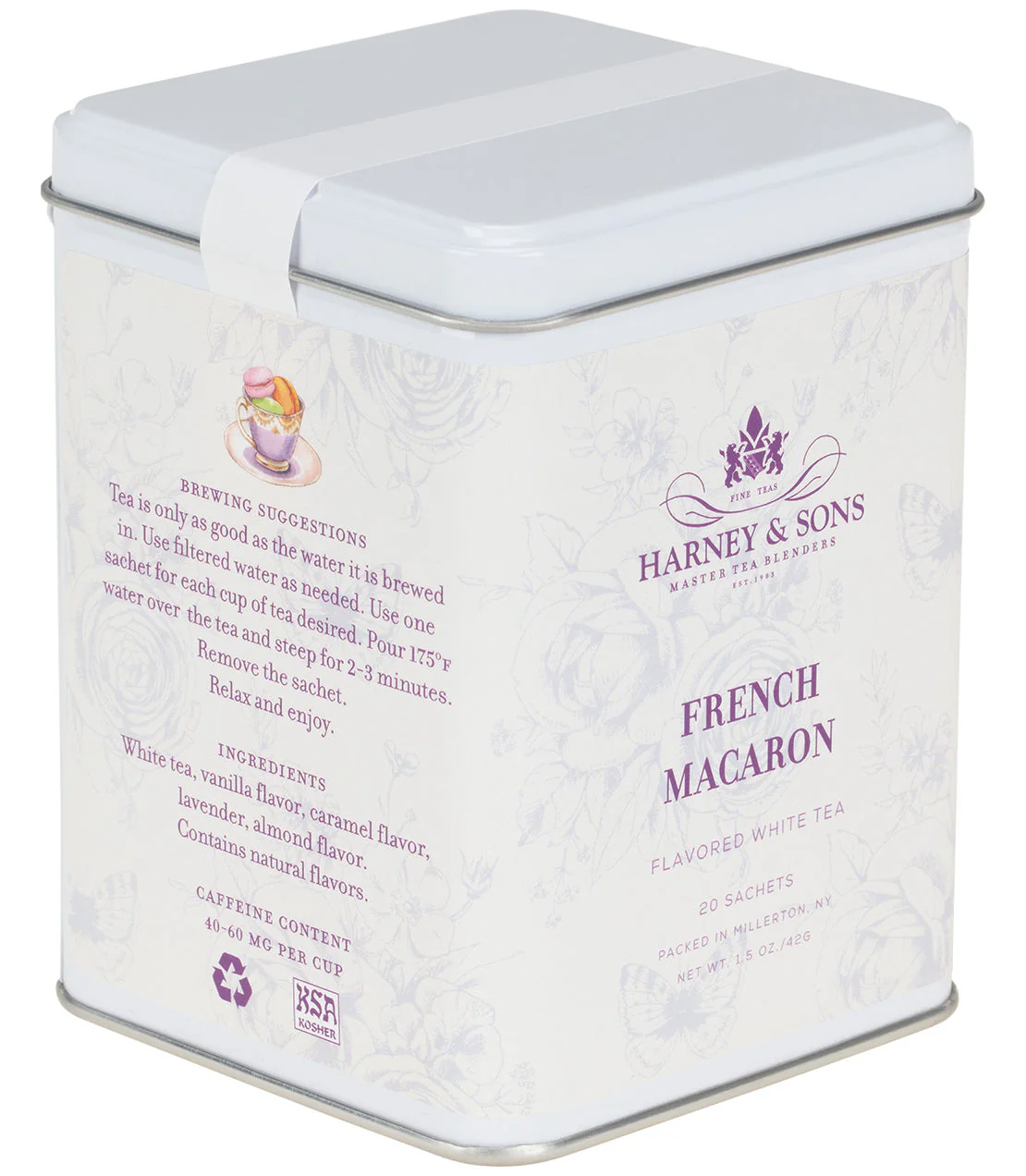 Harney & Sons French Macaron, Tin of 20 Sachets