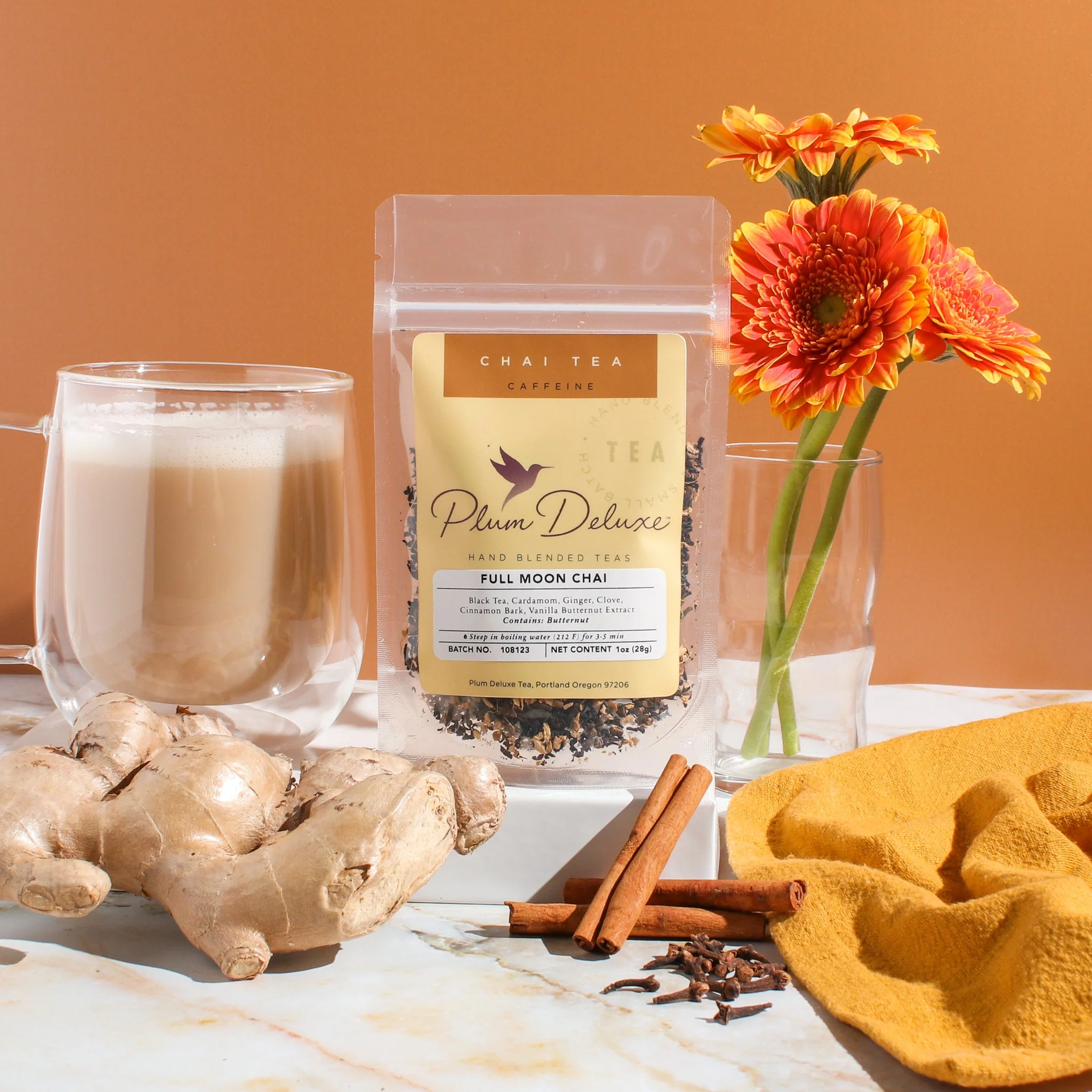 Plum Deluxe Full Moon Chai (Vanilla Butternut Masala Chai) - Image 2