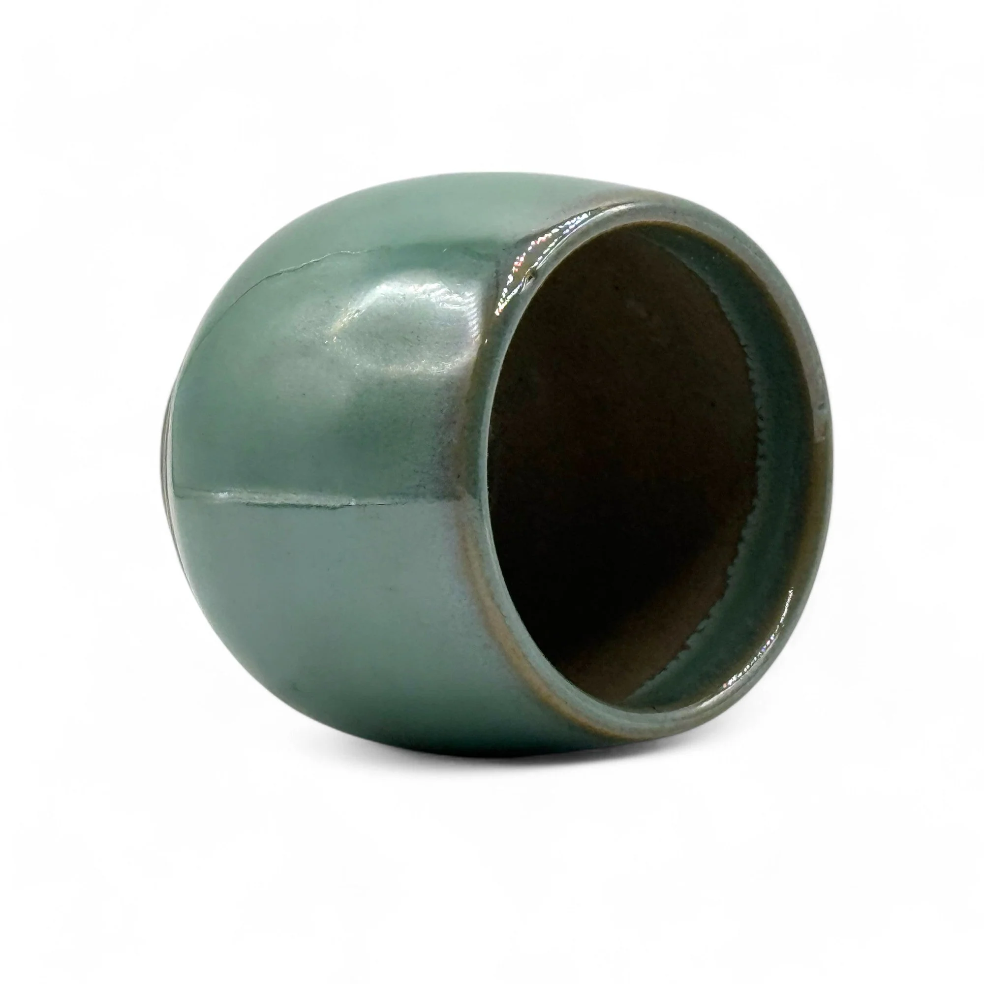 Inoue Tea Hisuitaru Green Mino-yaki Yunomi - Japanese Teacup - Image 2
