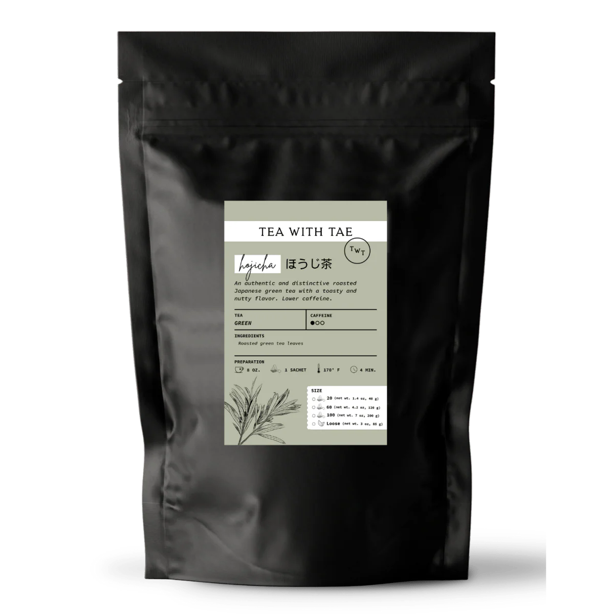 Tea with Tae Hojicha Pouch - Image 8