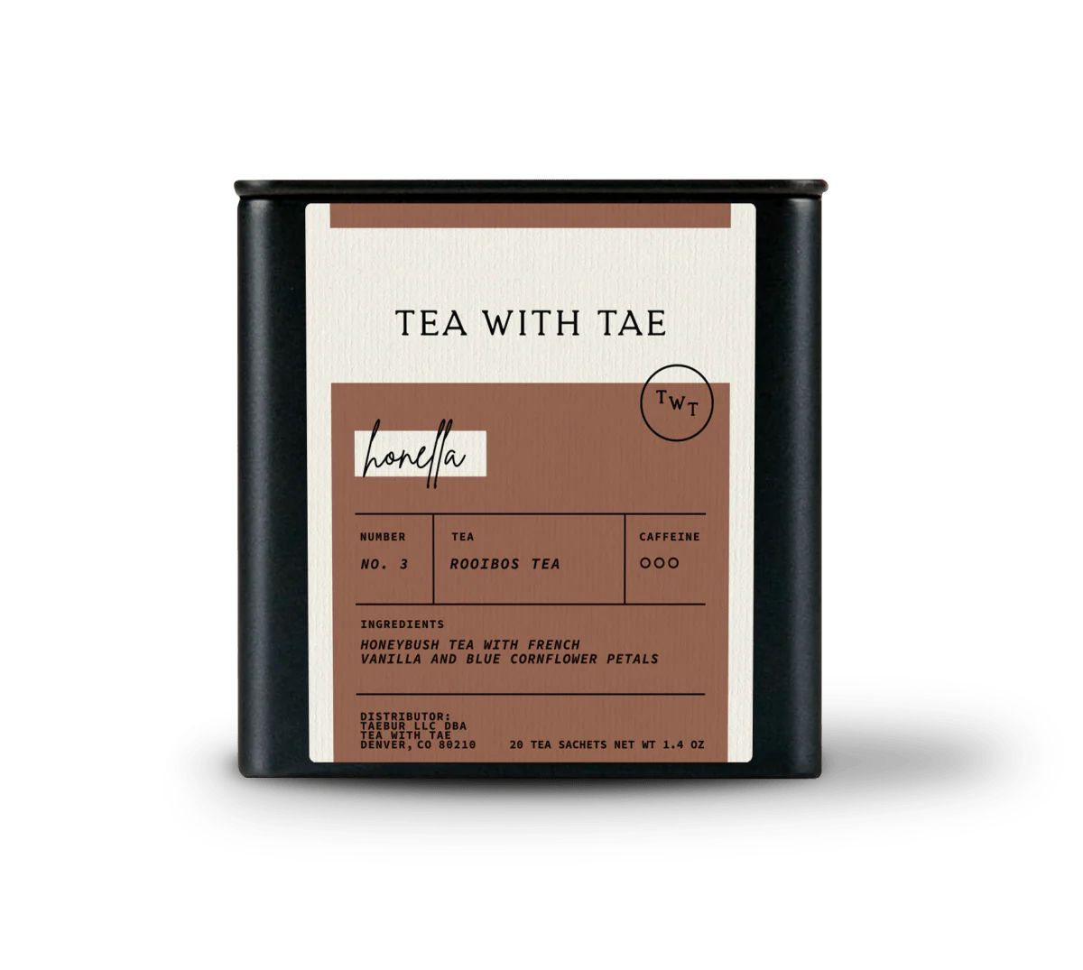 Tea with Tae Honella Tea Tin Gift (20 tea sachets)