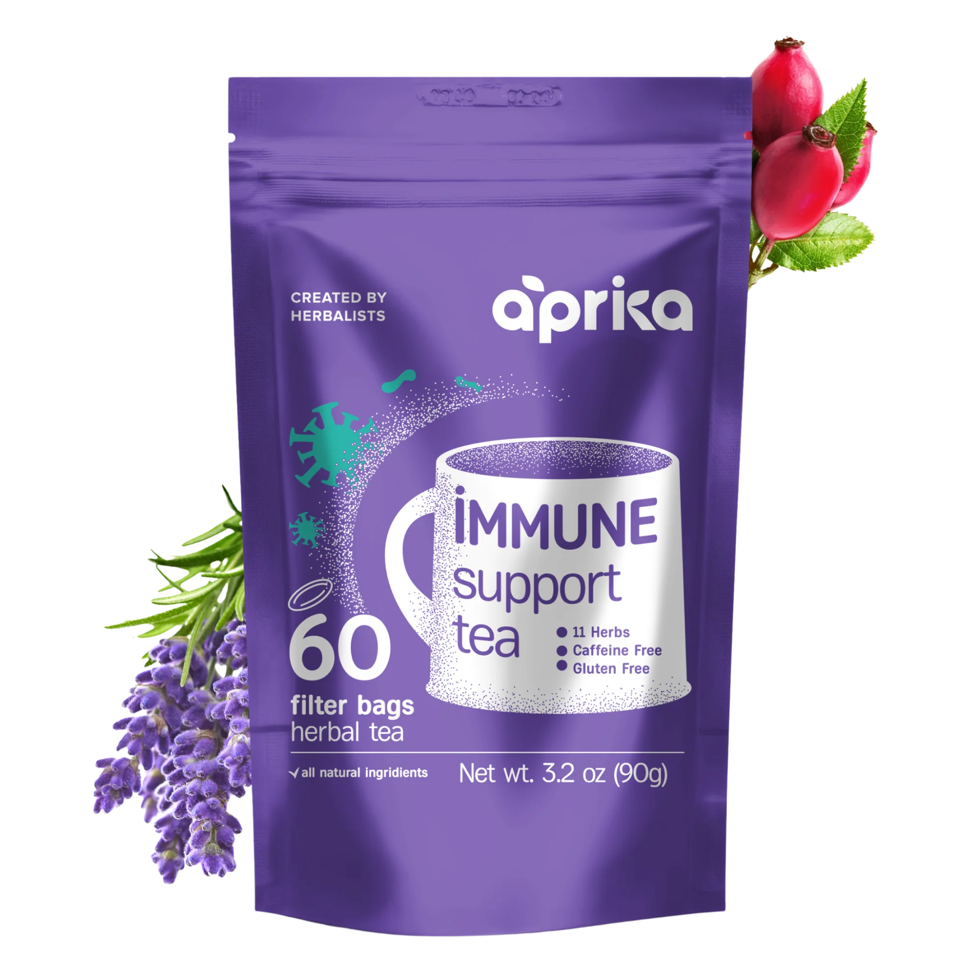 Aprika Life Immune System Support Herbal Tea, 60 Bags - Image 10