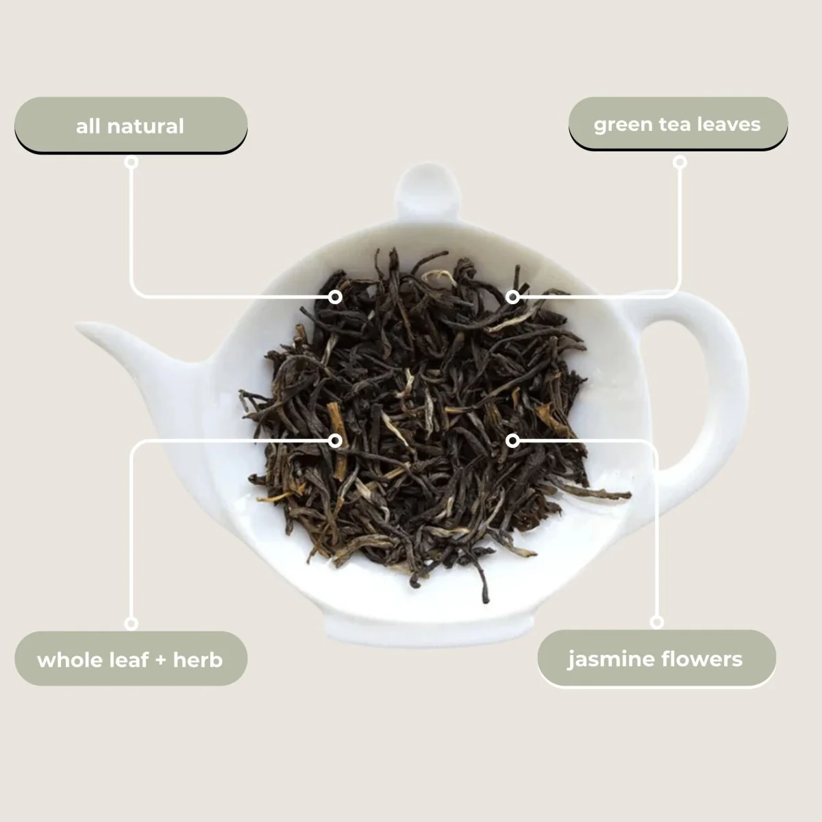 Tea with Tae Jasmine Green Tea Mini Tea Tube (5 tea bags) - Image 5