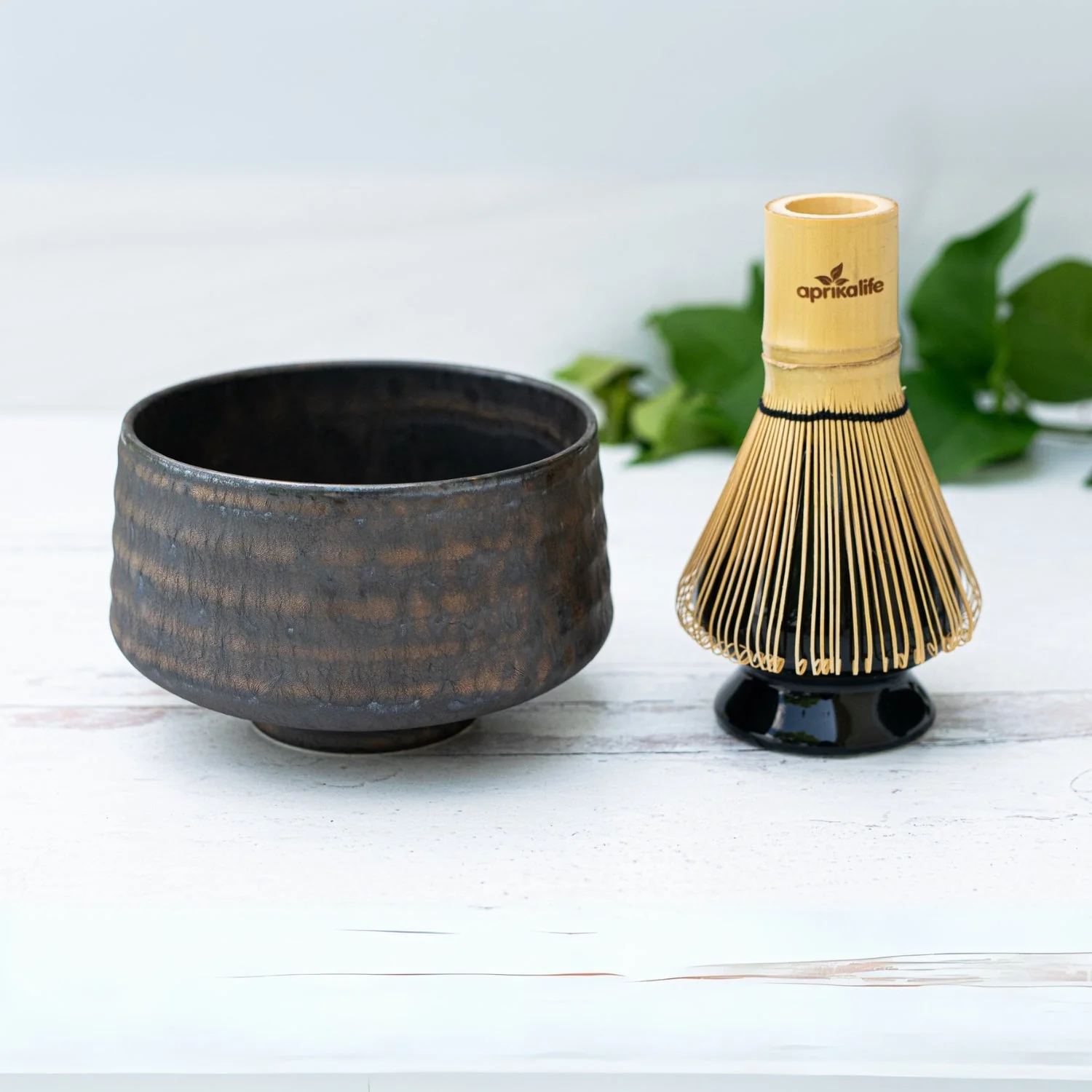 Aprika Life Kaneni Gold Crystal Ceramic Matcha Bowl - Image 7