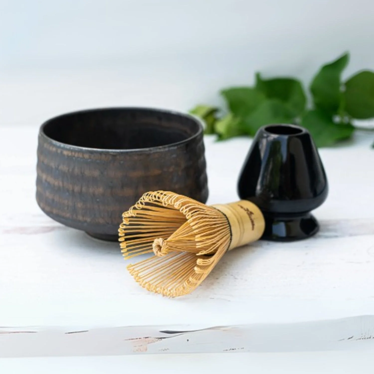 Aprika Life Kaneni Gold Crystal Ceramic Matcha Bowl - Image 8