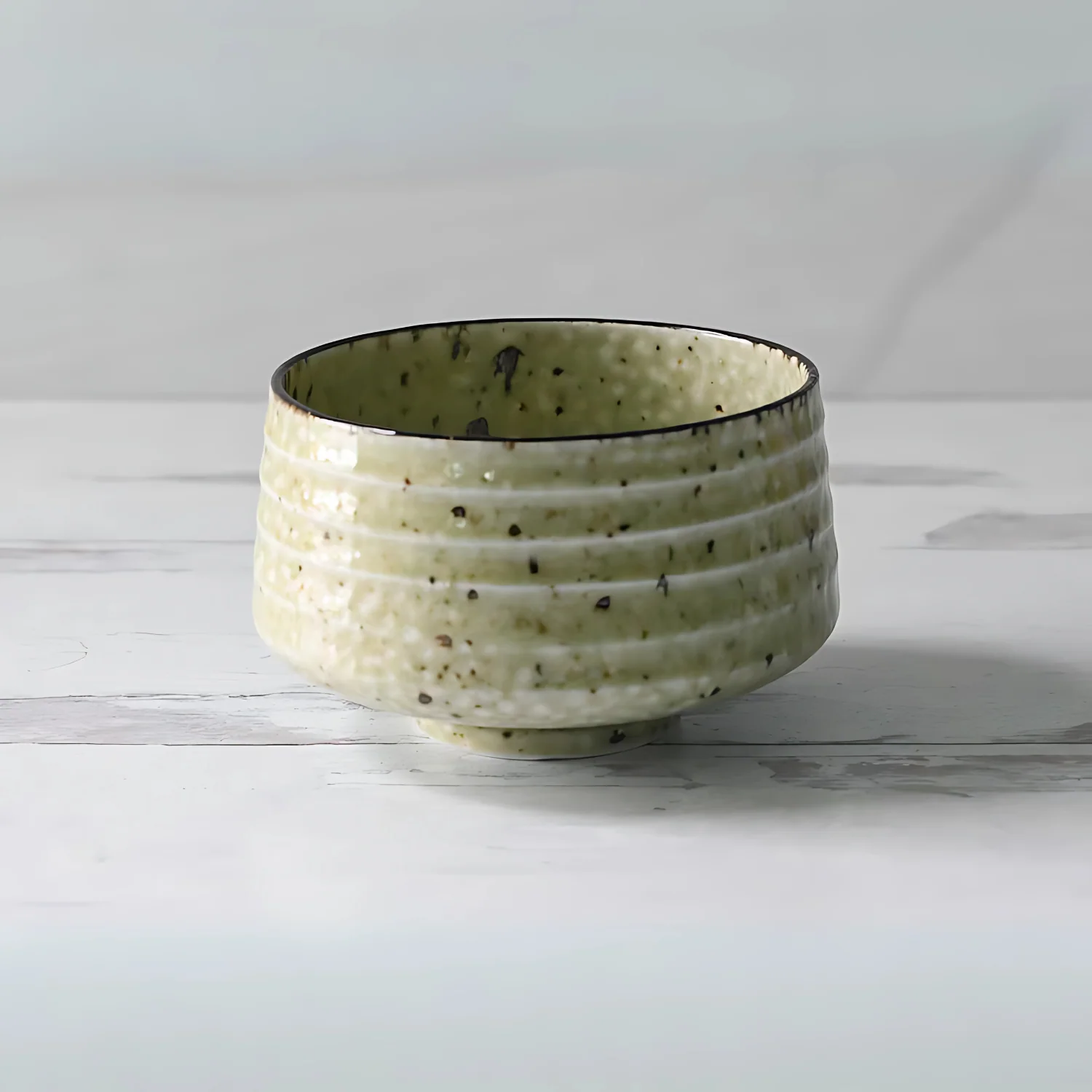 Aprika Life Kaneni White Ceramic Matcha Bowl - Image 2