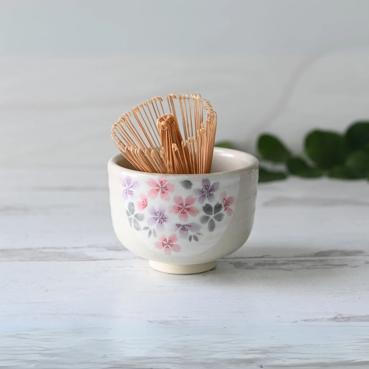 Aprika Life Kohiki Pink Sakura Ceramic Matcha Bowl - Image 2