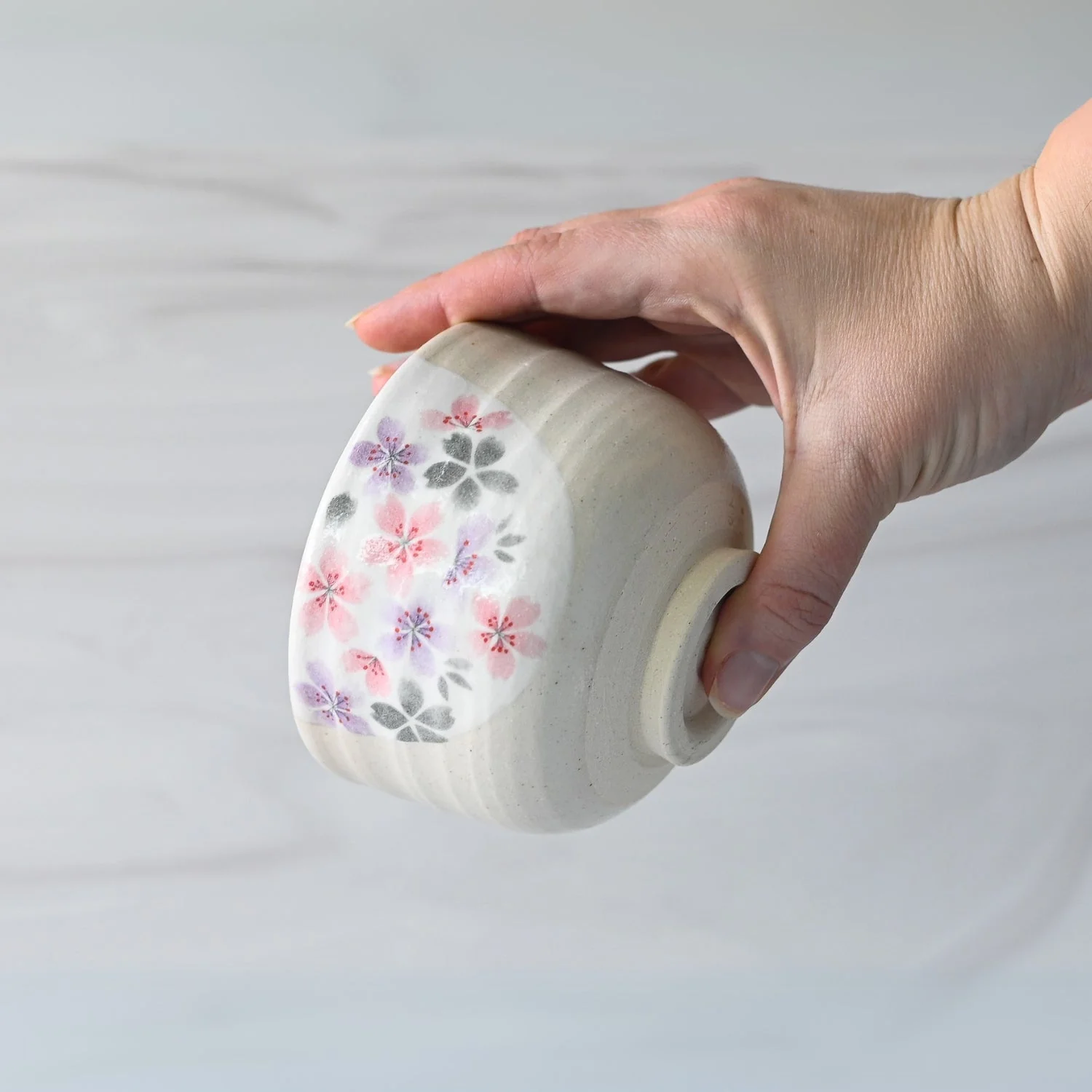 Aprika Life Kohiki Pink Sakura Ceramic Matcha Bowl - Image 5