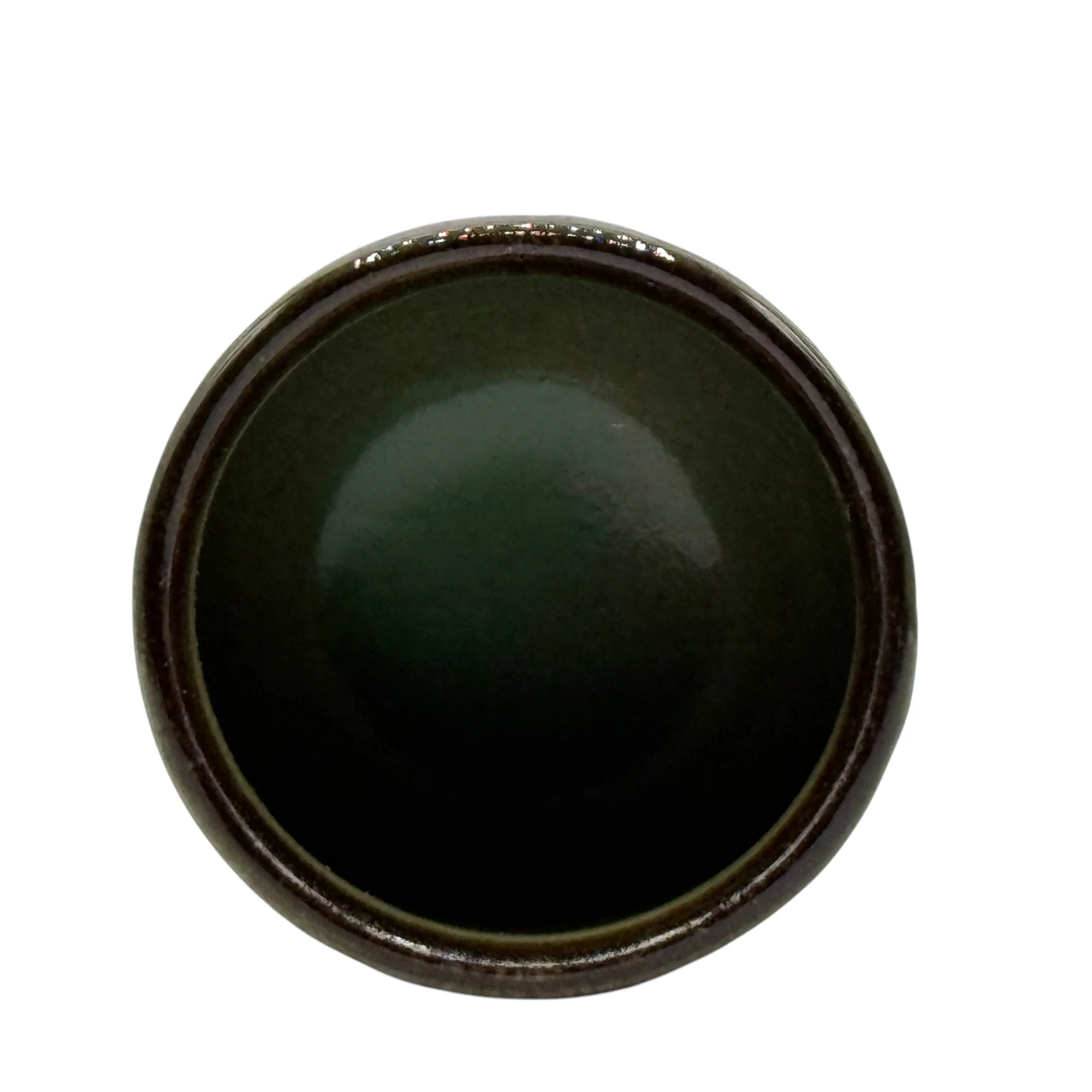 Inoue Tea Kuroitchin Hiwa Black Mino-yaki Yunomi - Japanese Teacup - Image 3