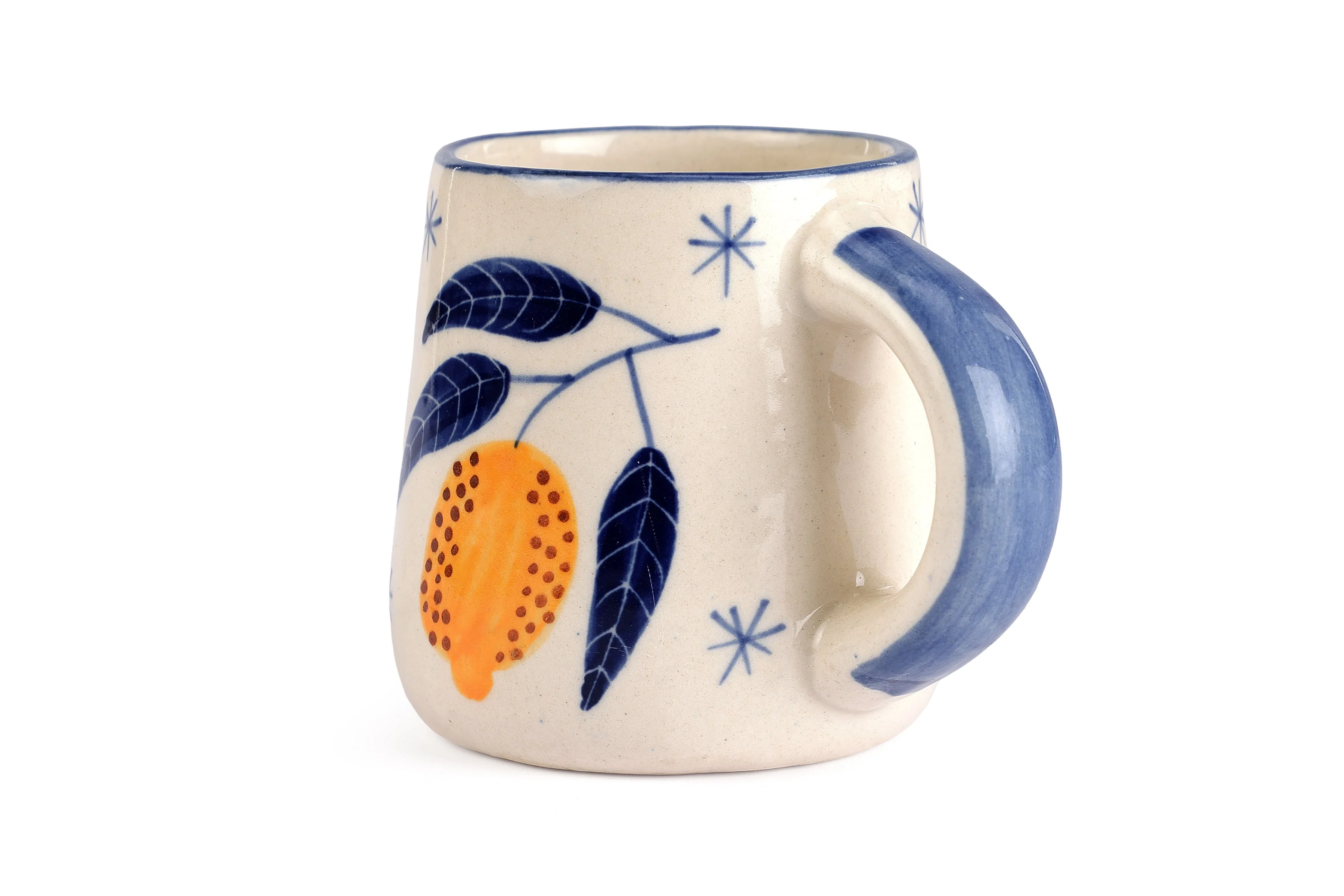 Lemon Mug- Yellow , 3.5 X 3 Inches ( Set of 2 ) - Image 3