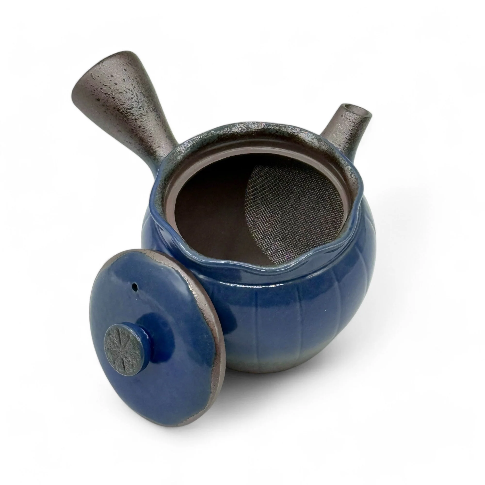 Inoue Tea Maruyoshi Toki Blue Banko-yaki Kyusu - Japanese Teapot - Image 5