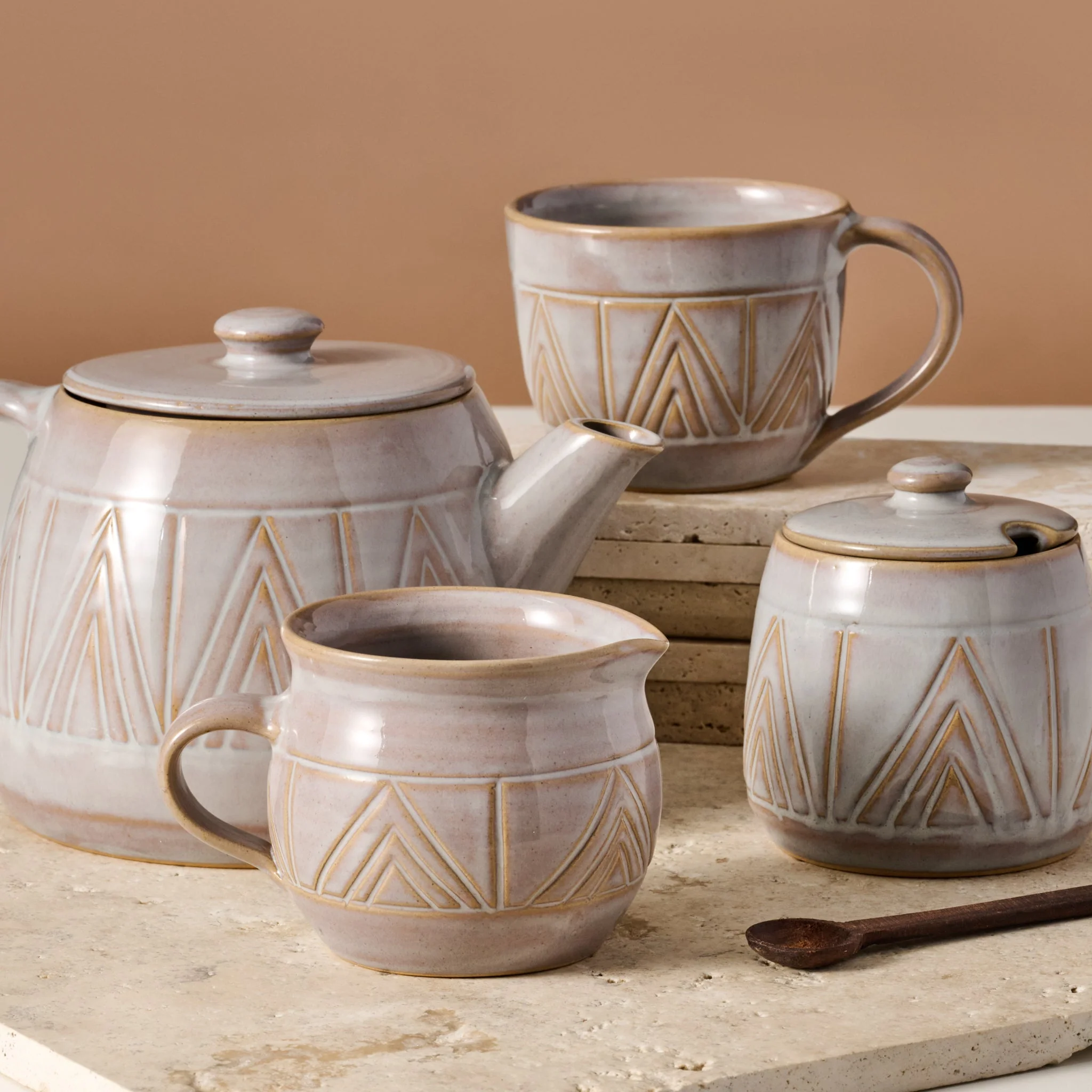Mountain Peaks Ceramic Cream and Sugar Set - Image 6