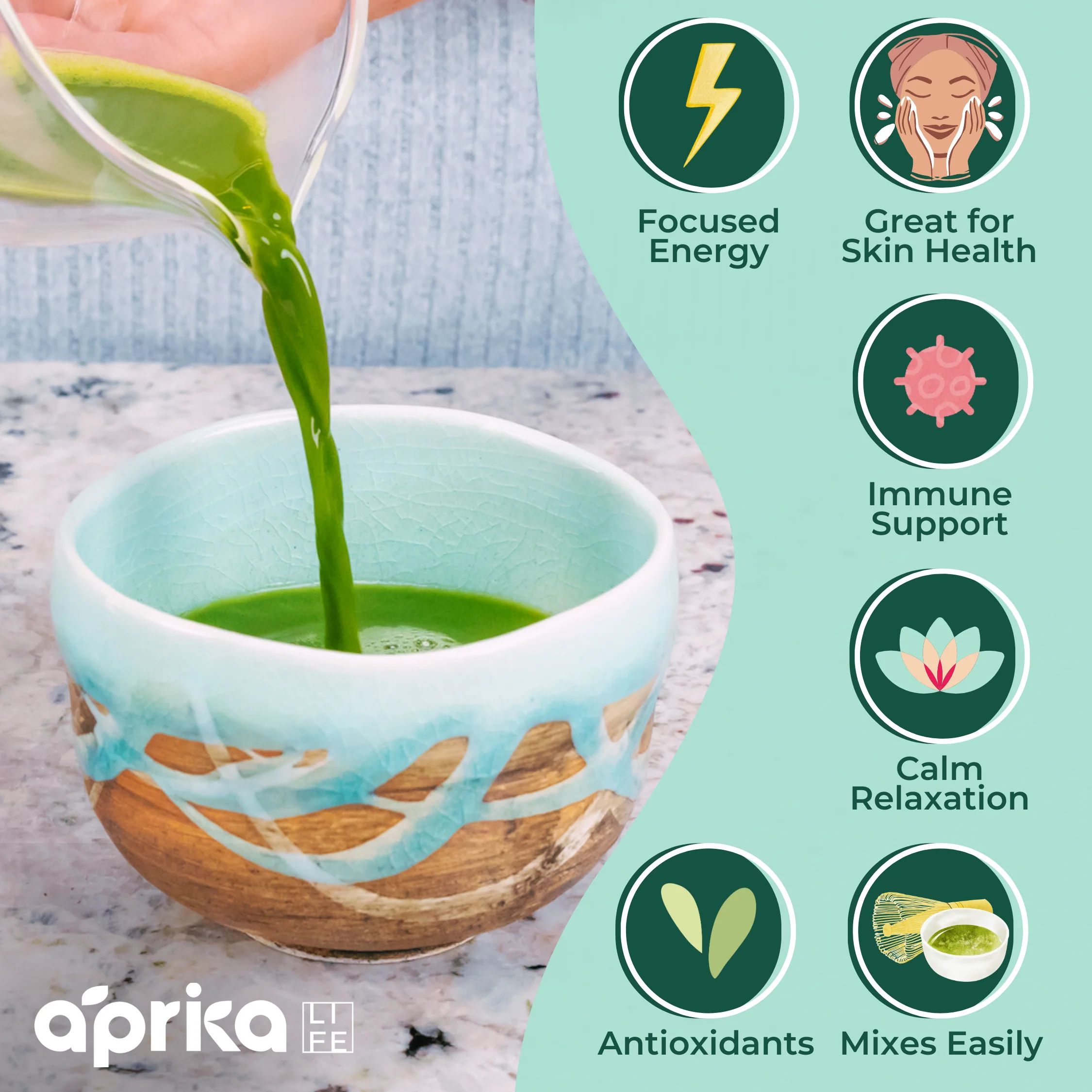 Aprika Life Organic Japanese Ceremonial Grade Matcha Green Tea Powder - Image 6