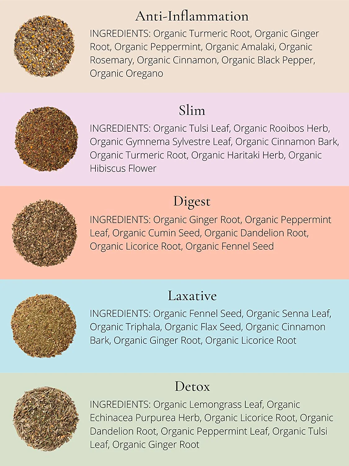 Gardenika Organic Loose Leaf Tea Sampler, Caffeine-Free Herbal Assortment, 120+ Cups – 5 Pack - Image 7