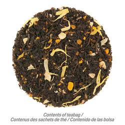 Culinary Teas Organic Turmeric Ginger Peach Black Tea (25 Loose-Leaf Pyramid Teabags Carton) - Image 2