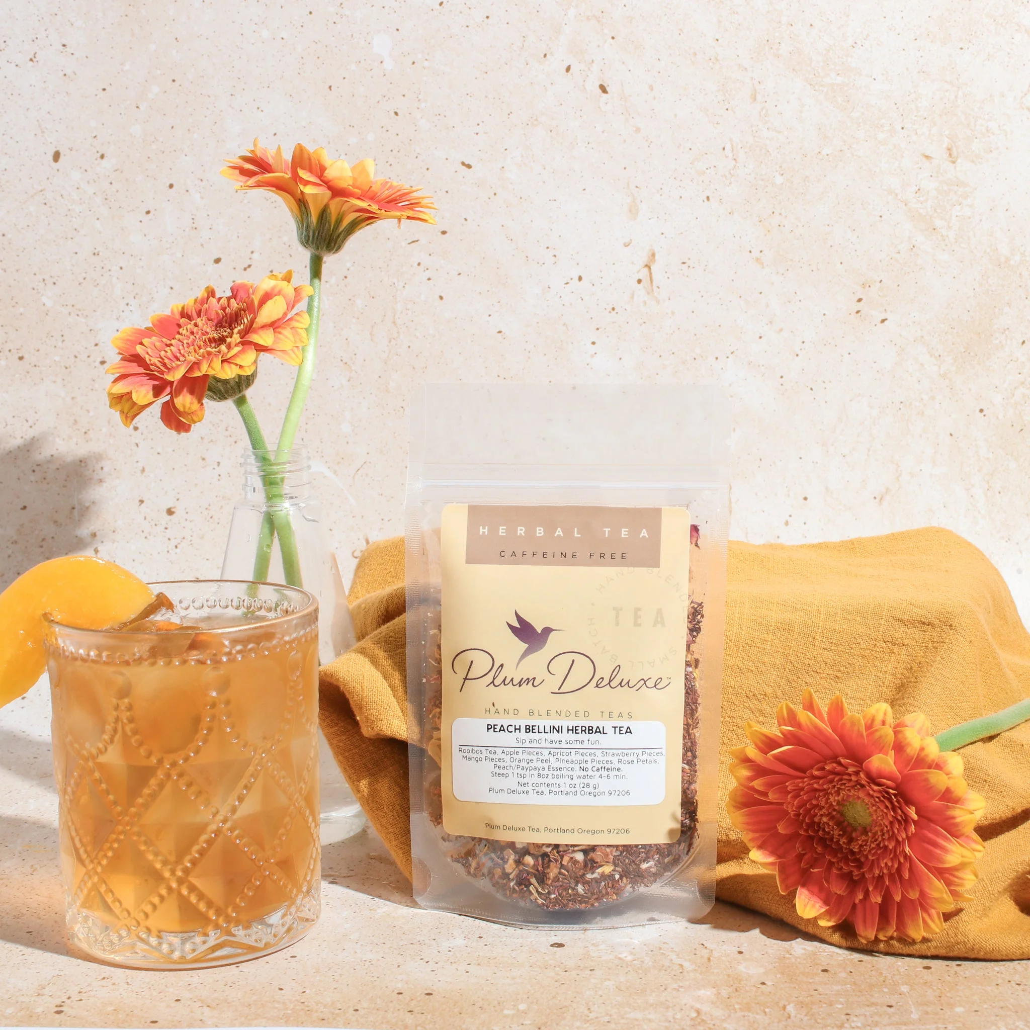 Plum Deluxe Peach Bellini Herbal Tea - Image 2