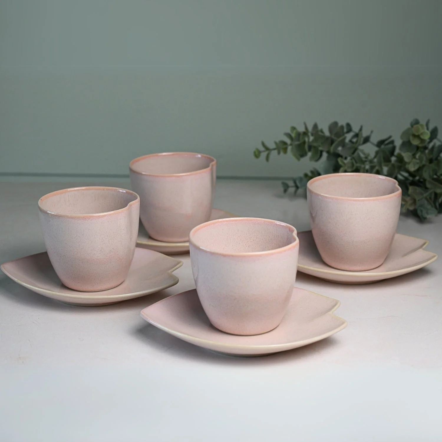Aprika Life Pink LOVE Ceramic Tea Cup with Saucer - Image 7