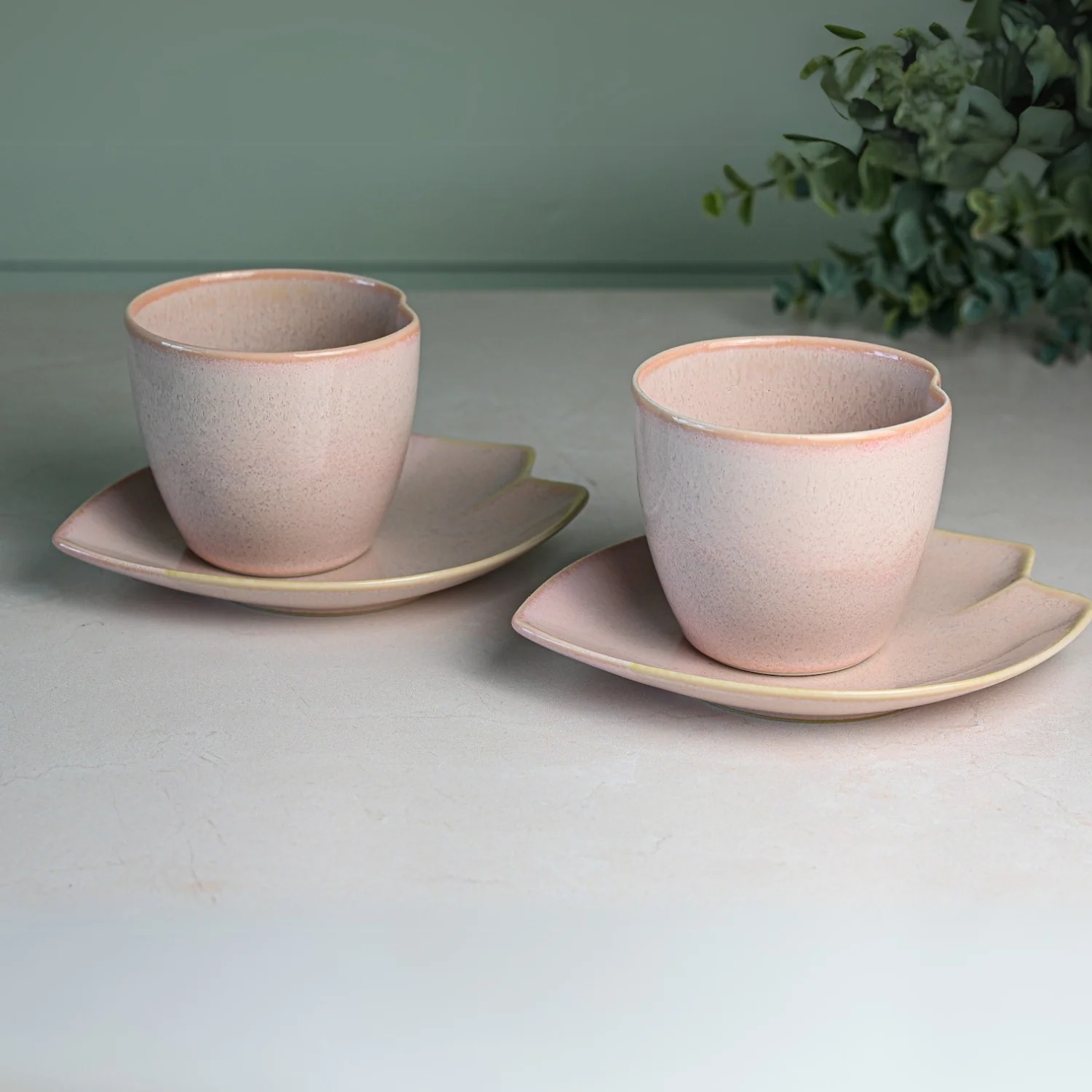 Aprika Life Pink LOVE Ceramic Tea Cup with Saucer - Image 9