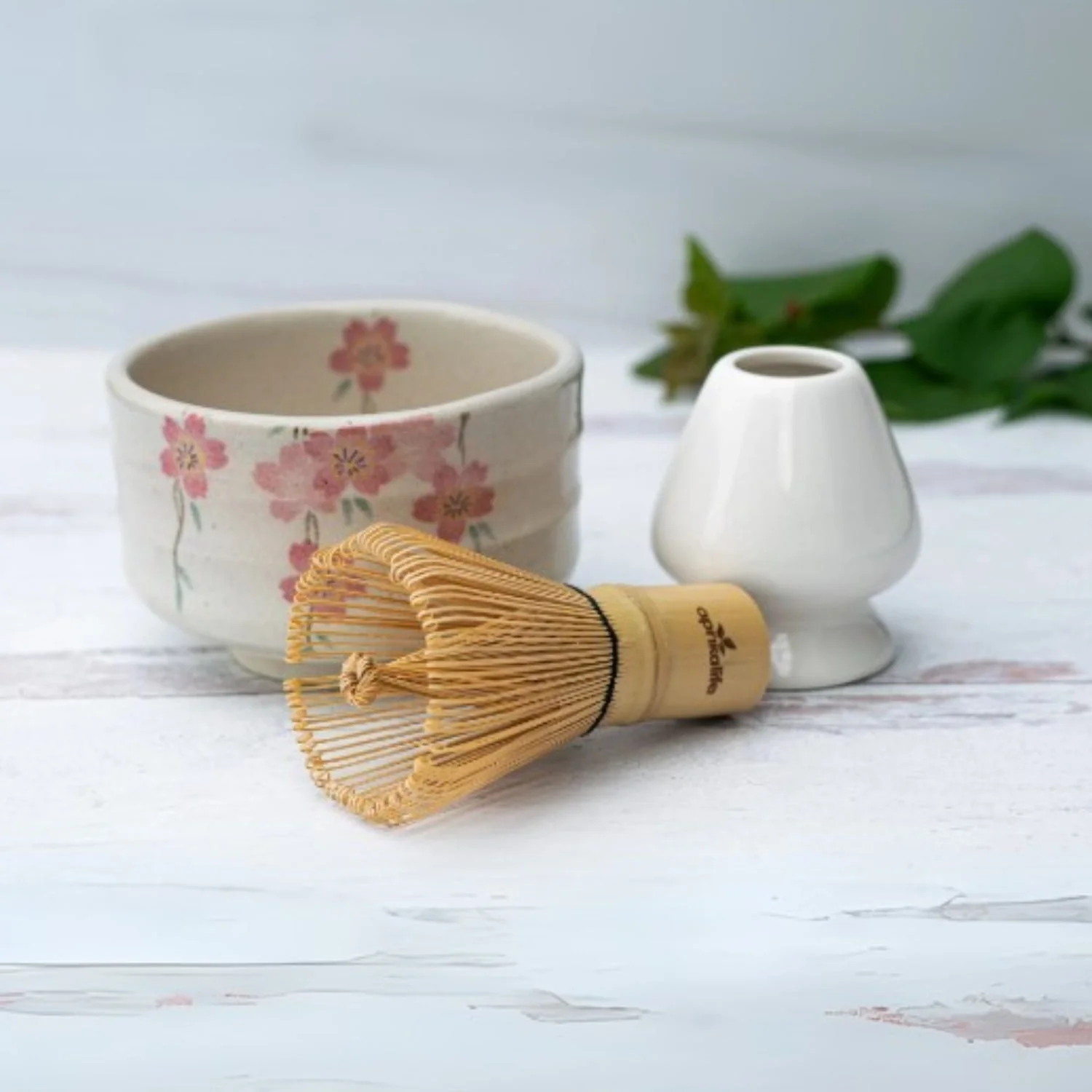 Aprika Life Pink Sakura Flowers Ceramic Matcha Bowl - Image 11