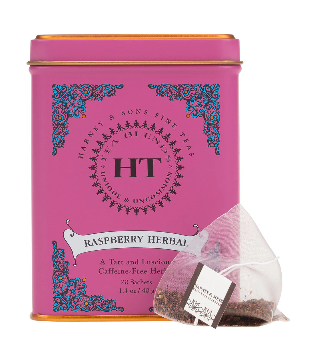 Harney & Sons Raspberry Herbal, HT Tin of 20 Sachets - Image 2