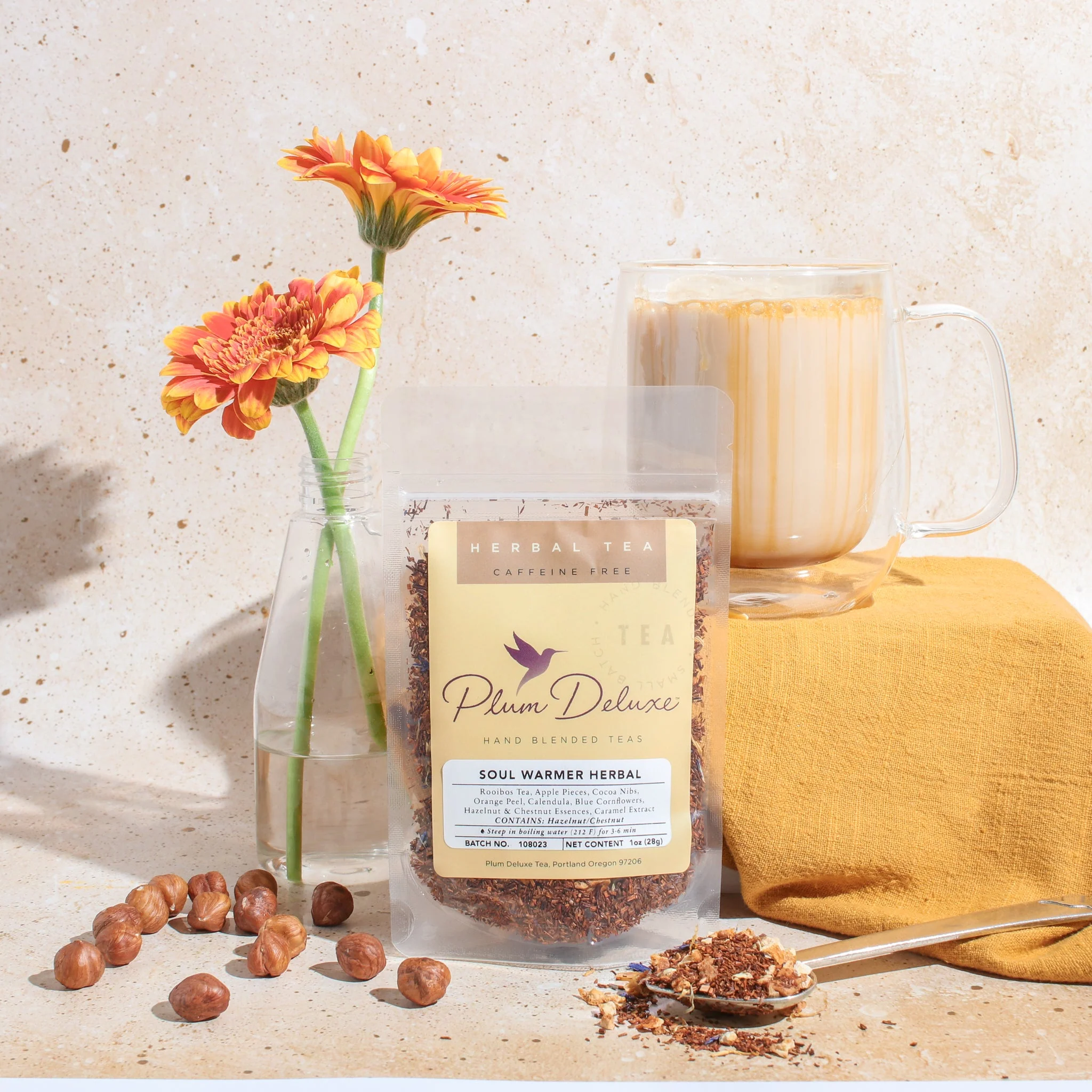 Plum Deluxe Soul Warmer Herbal Tea (Hazelnut - Chestnut - Caramel) - Image 2