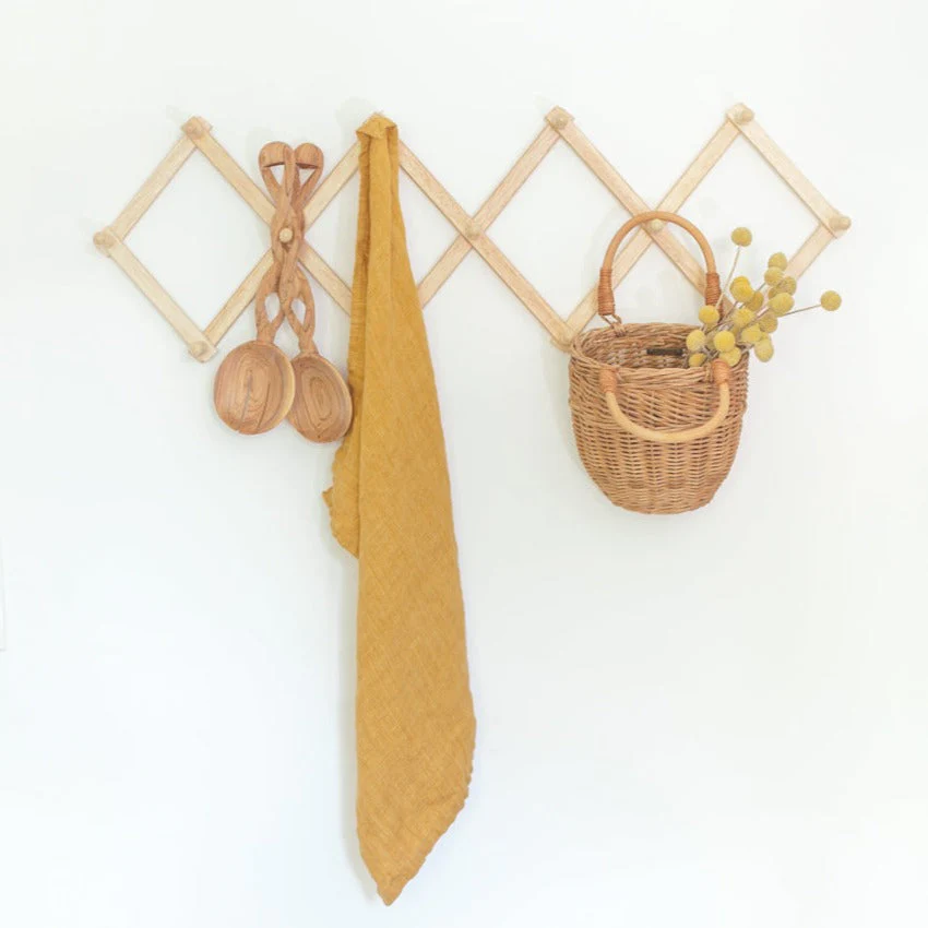 Creative Women Stone Washed Linen Tea Towel - Gold - Image 5