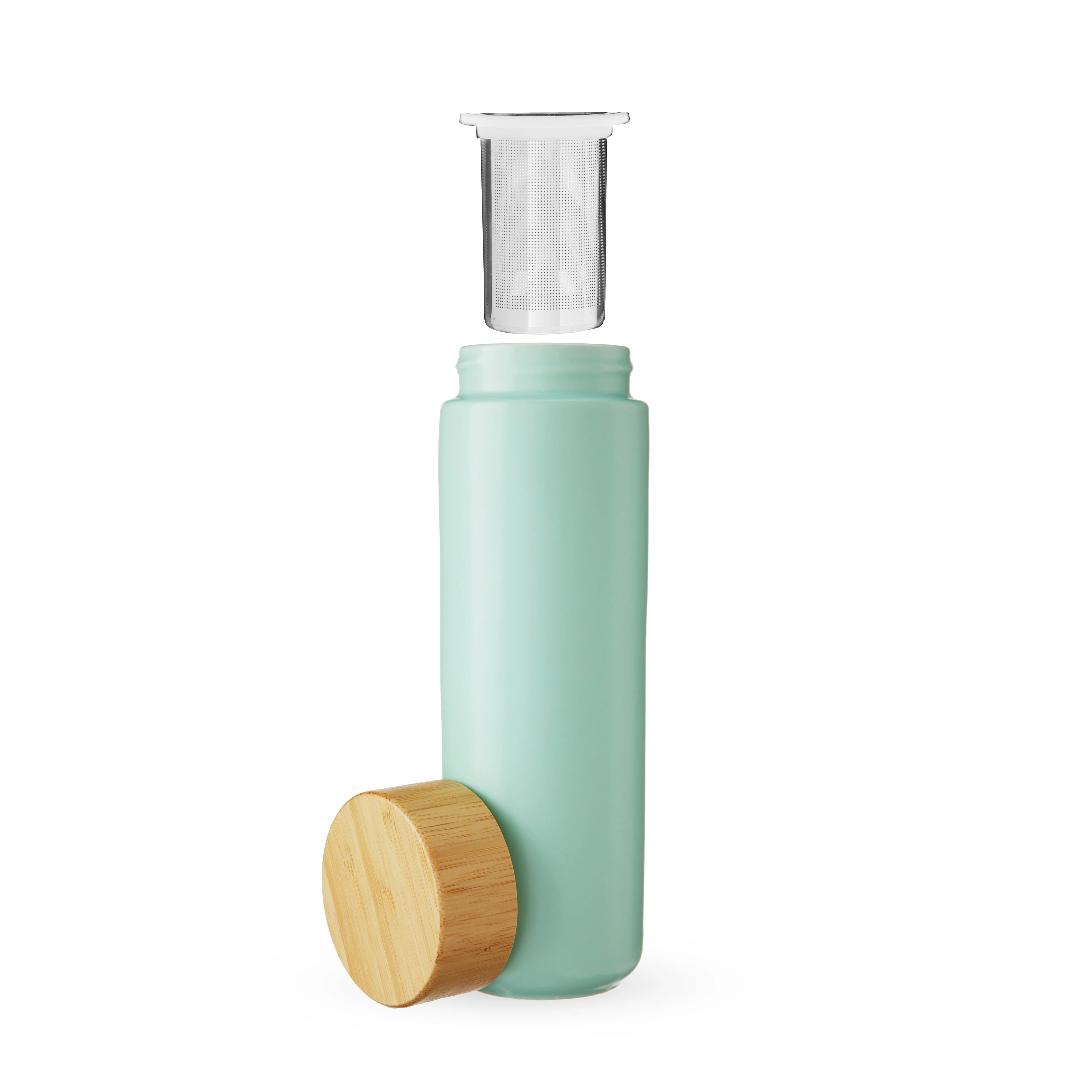 Pinky Up Tatyana Ceramic To-Go Infuser Mug in Turquoise - Image 4
