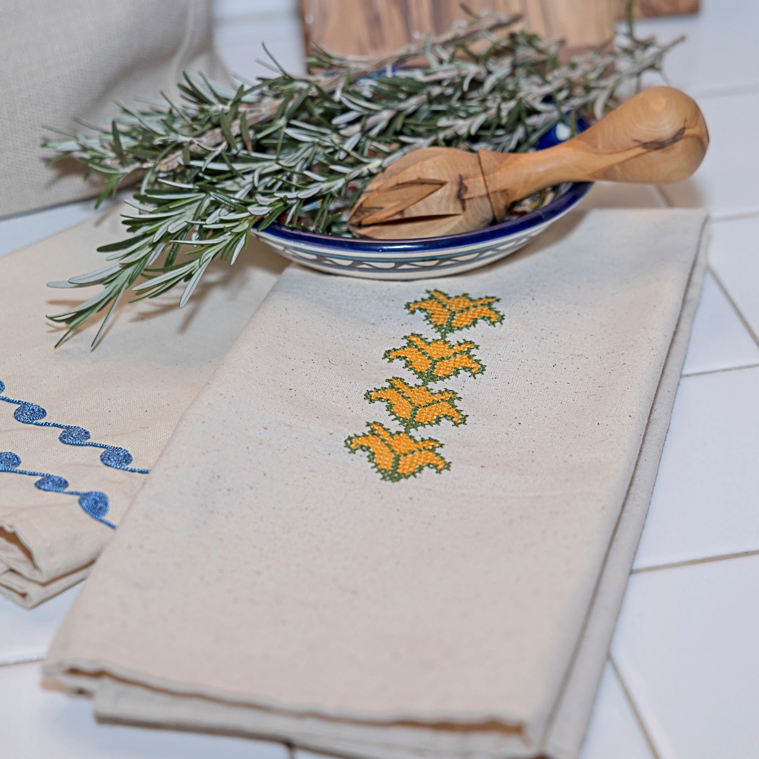 Darzah Tea Towel - Cauliflower - Image 2