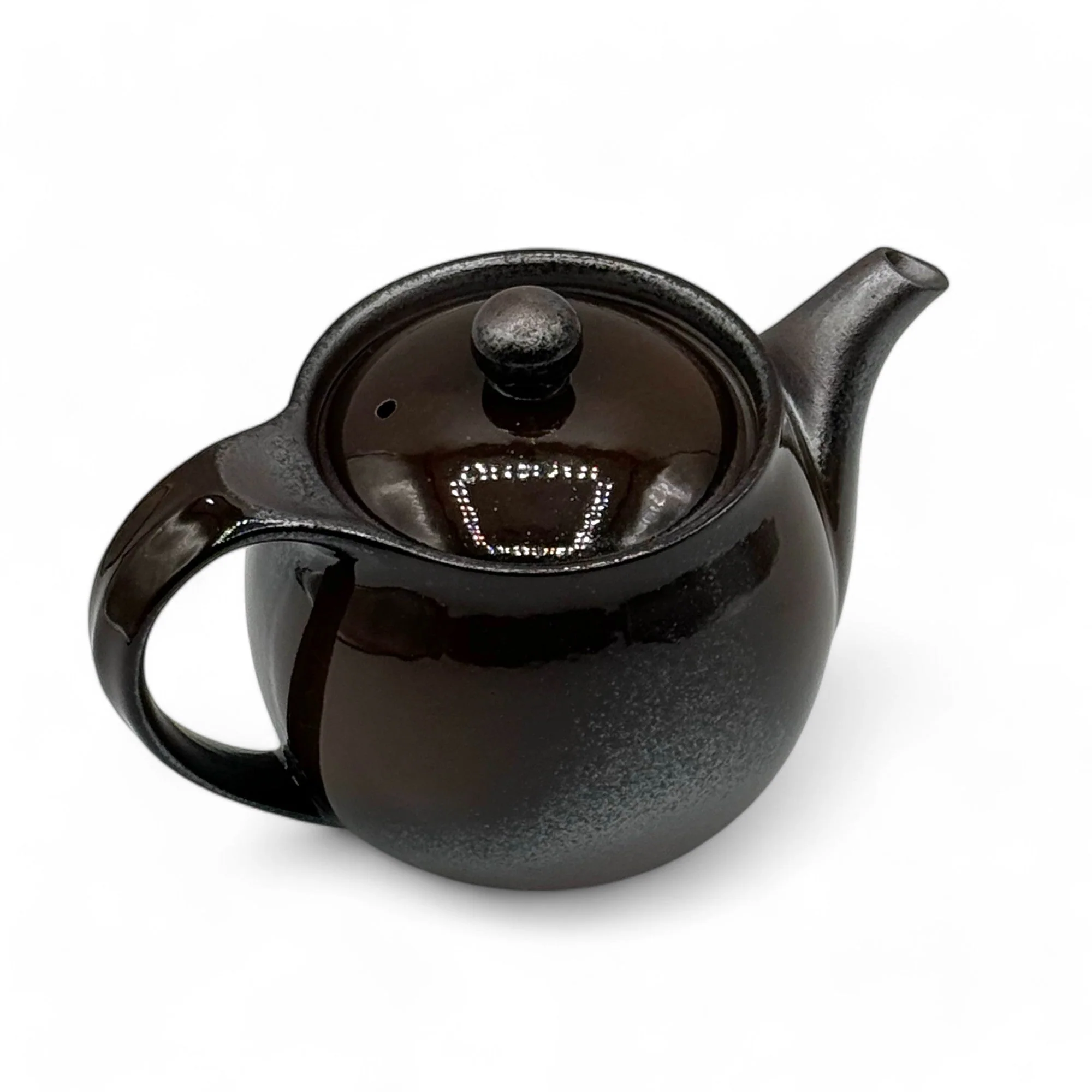 Inoue Tea Toffee Brown Banko-yaki Kyusu - Japanese Teapot - Image 5