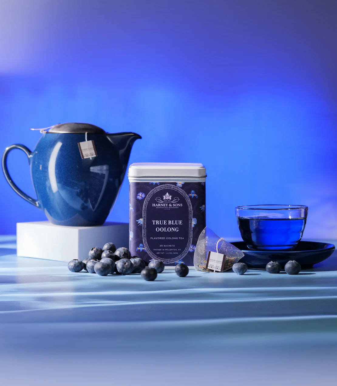 Harney & Sons True Blue Oolong, Tin of 20 Sachets - Image 2
